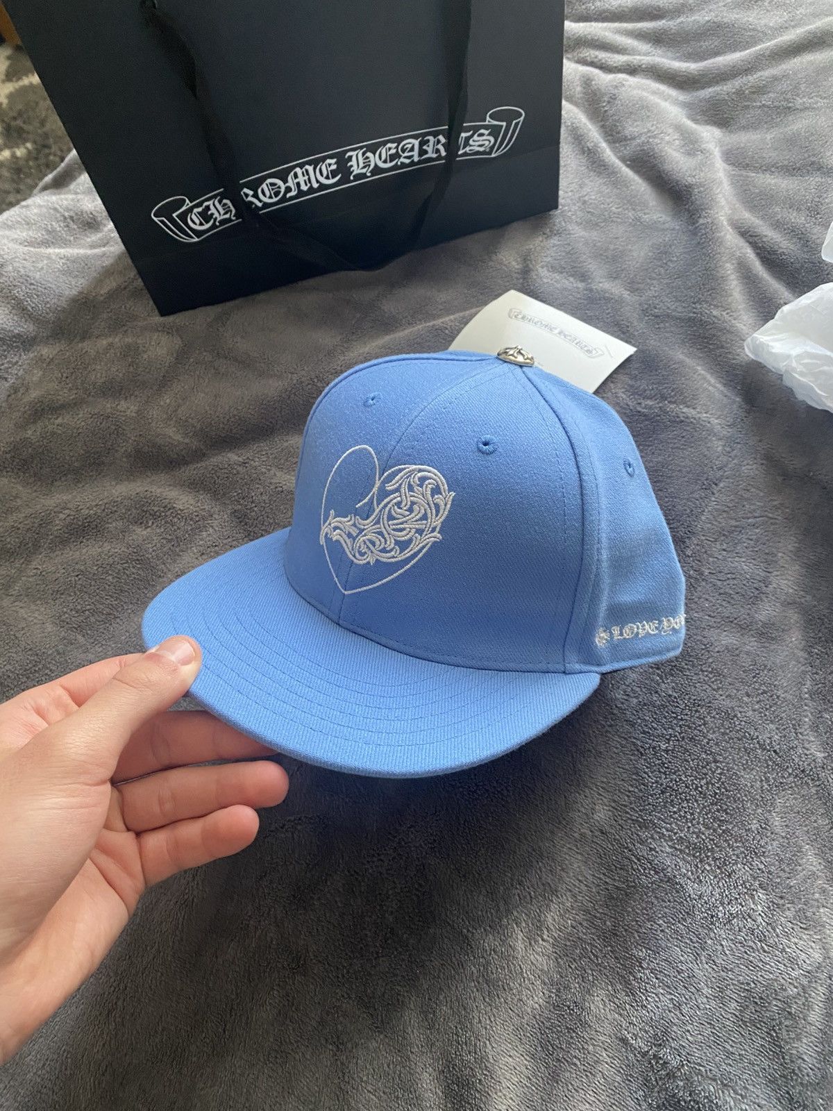 Chrome Hearts Chrome hearts Ch Heart logo embroidered Hat 7 1/4 Size ONE SIZE - 1 Thumbnail