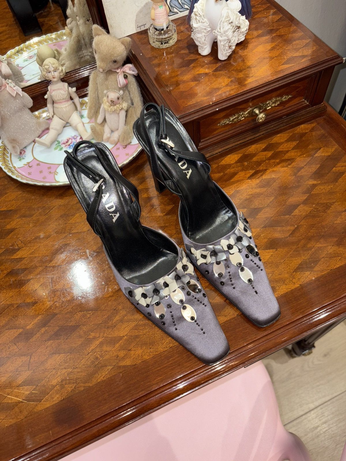 Prada Prada FW99 satin floral heels Size US 8.5 / IT 38.5 - 14 Thumbnail
