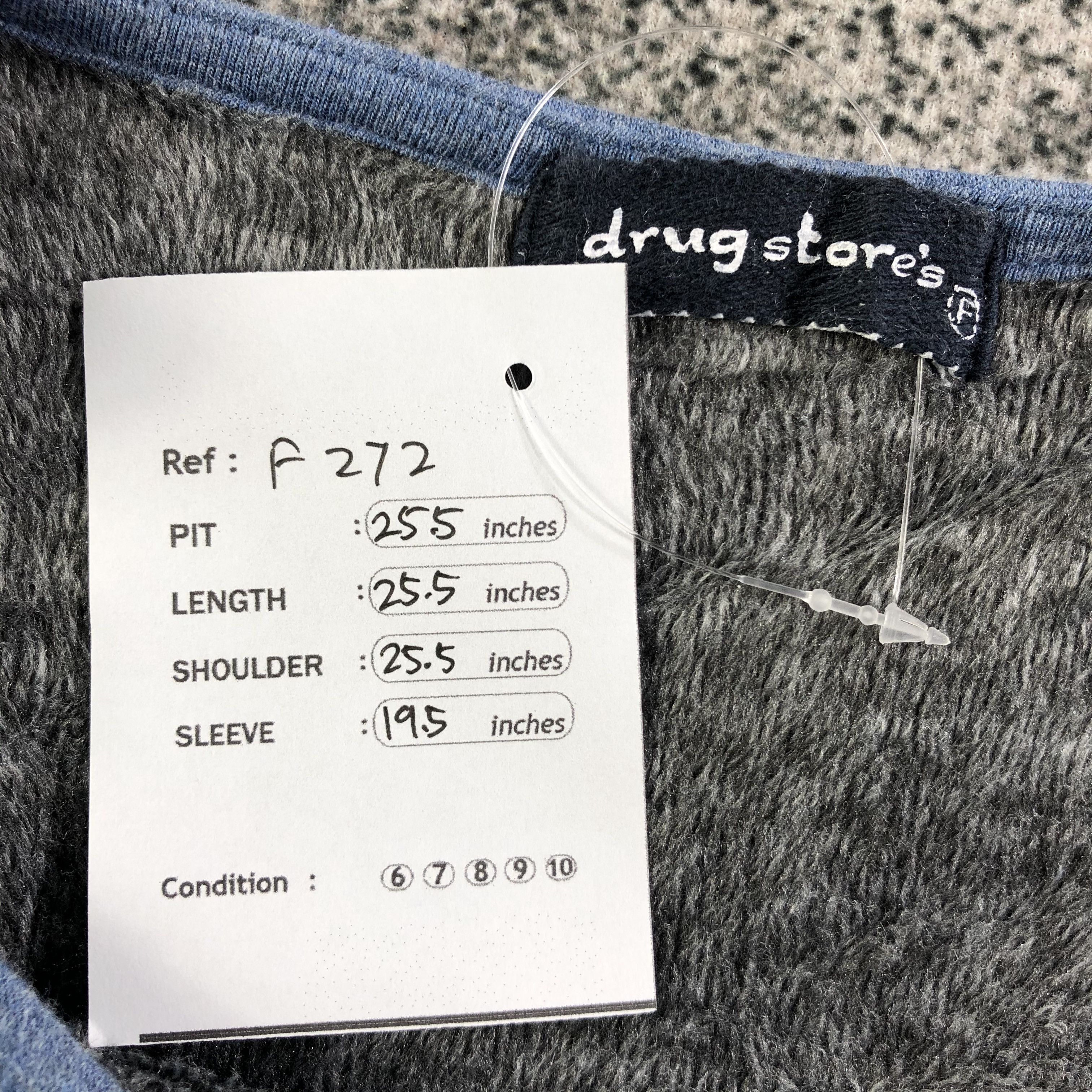 Japanese Brand Drug Store Blue Crewneck Sweatshirt F272 Size US L / EU 52-54 / 3 - 8 Thumbnail