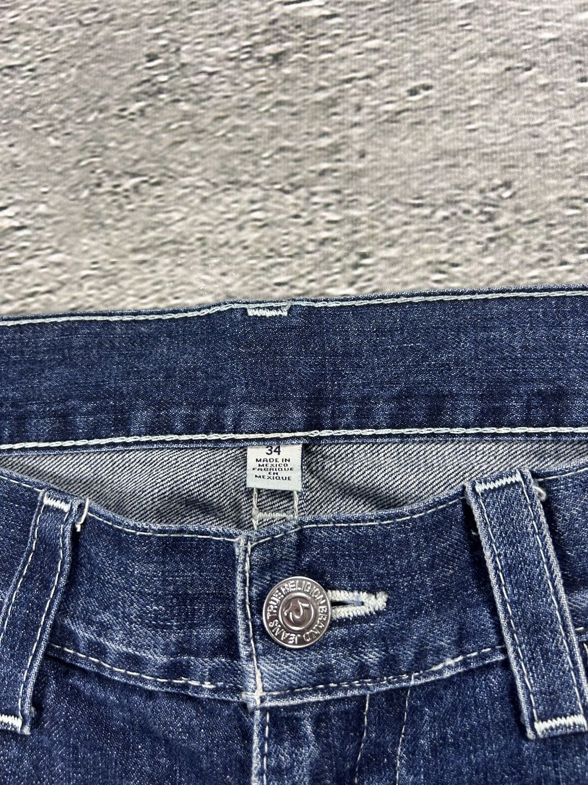 True Religion True Religion navy blue jeans white stitching Y2K Size US 34 / EU 50 - 9 Thumbnail