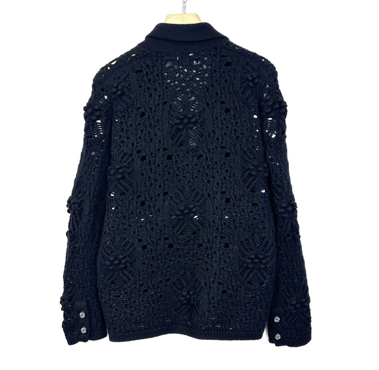 Chanel CHANEL Black Knit Hollow Out Coat K12 Size XXS / US 00 / IT 34 - 2 Thumbnail