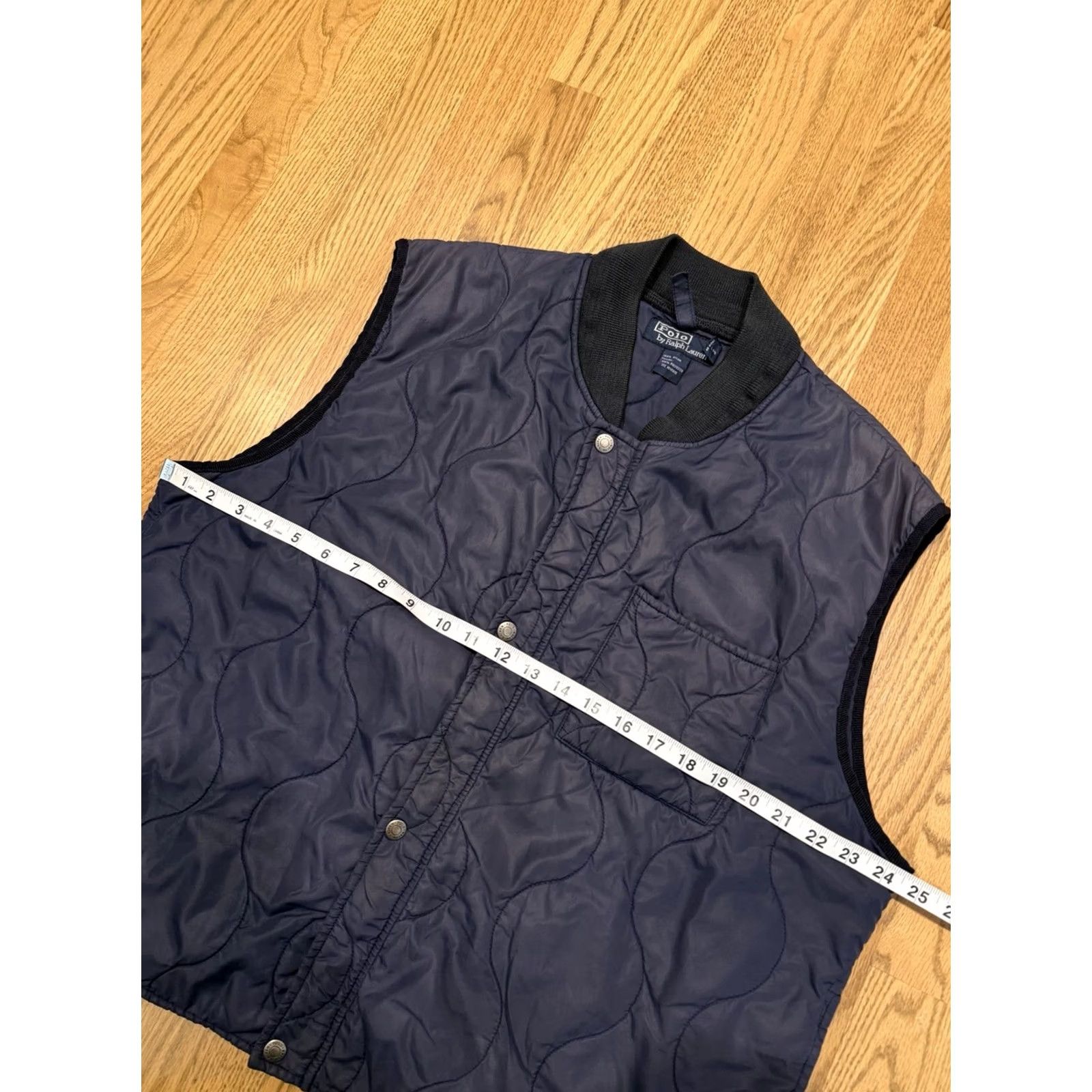 Polo Ralph Lauren Vintage Polo Ralph Lauren Liner Snap Button Vest Mens Large Zip Navy Blue Vtg Jacket Size US L / EU 52-54 / 3 - 7 Thumbnail