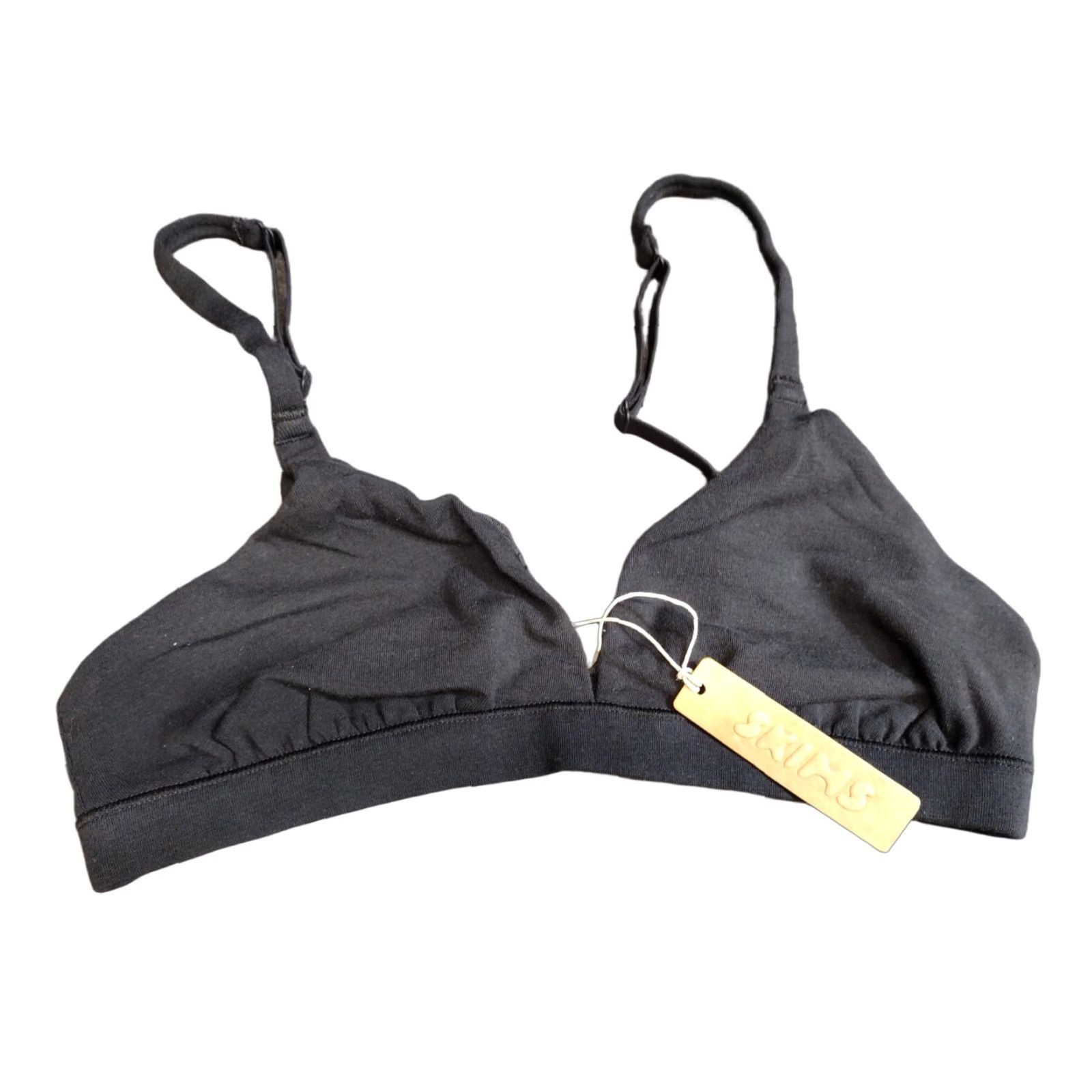 SKIMS SKIMS Triangle Bralette Women XS Soot Cotton Jersey Bralette Adjustable Strap Wireless 90s Colorful Rose Theme Brand: Skims Size ONE SIZE - 1 Thumbnail