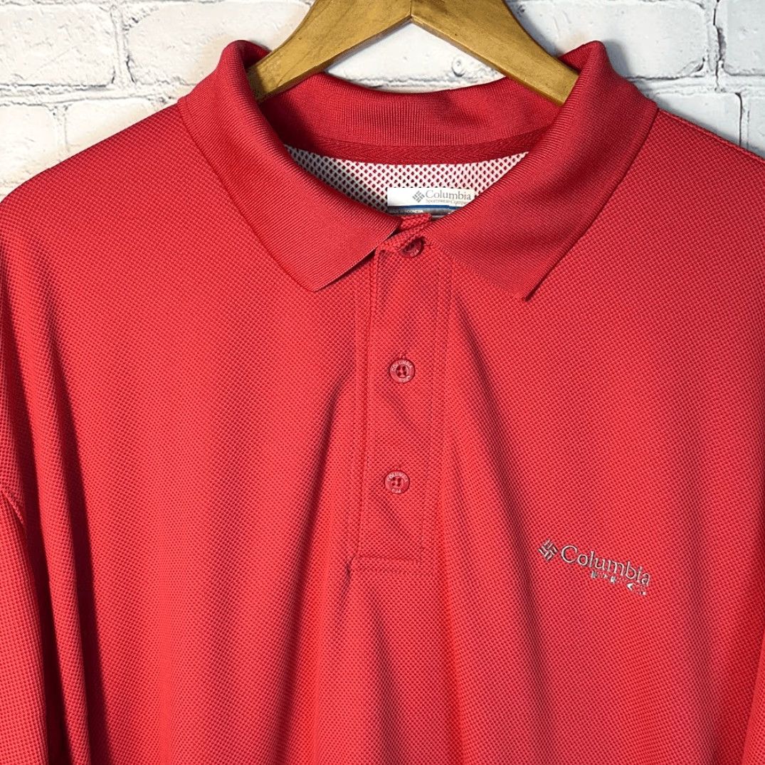 Vintage Columbia PFG Coral Polo Shirt Mens XL Orange 1X Omni Shade Vented Fishing Shirt Size US XL / EU 56 / 4 - 2 Thumbnail