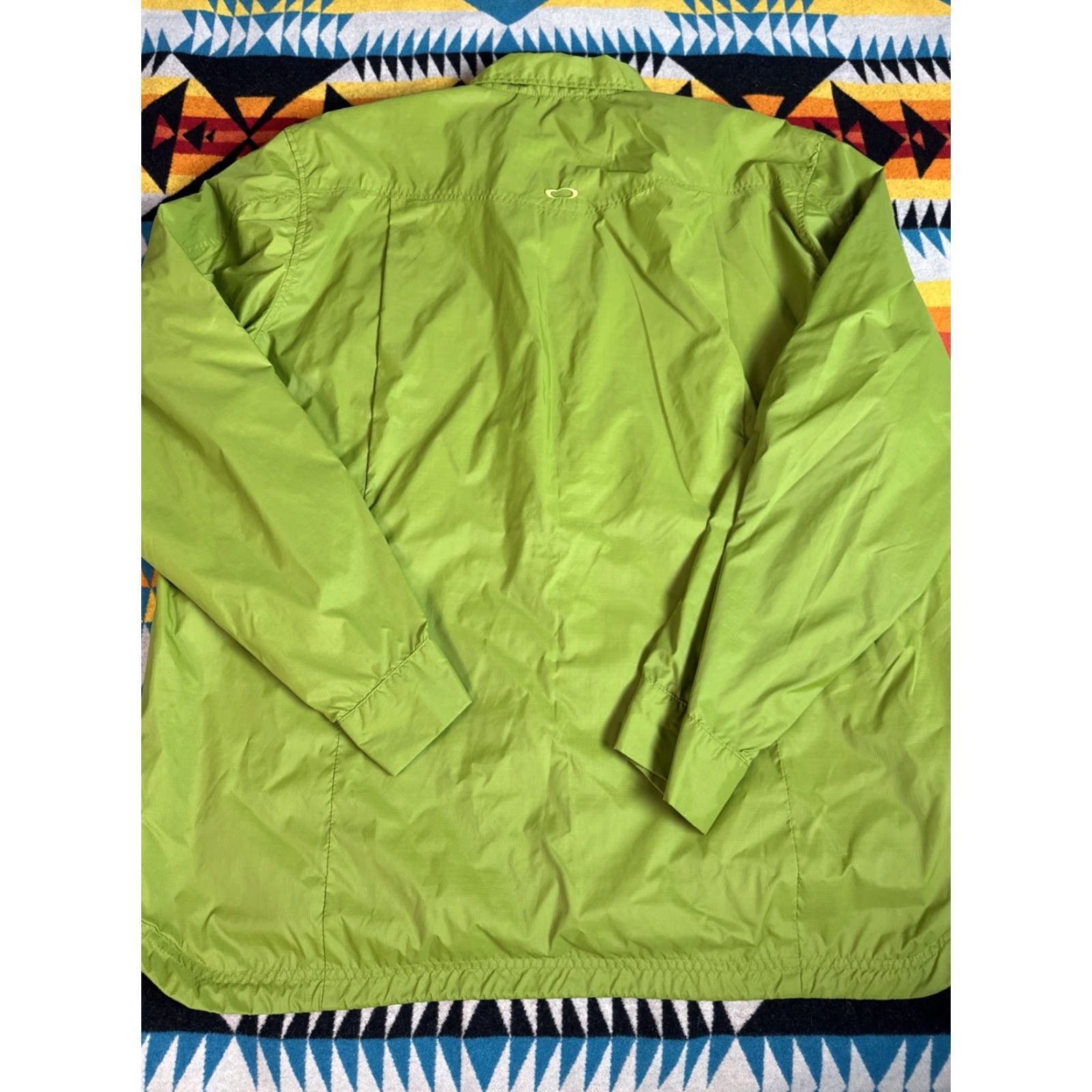 Oakley VINTAGE Oakley Windbreaker Jacket Full Zip Coaches Coat 2XL Green Men’s Mens Size US XXL / EU 58 / 5 - 2 Thumbnail