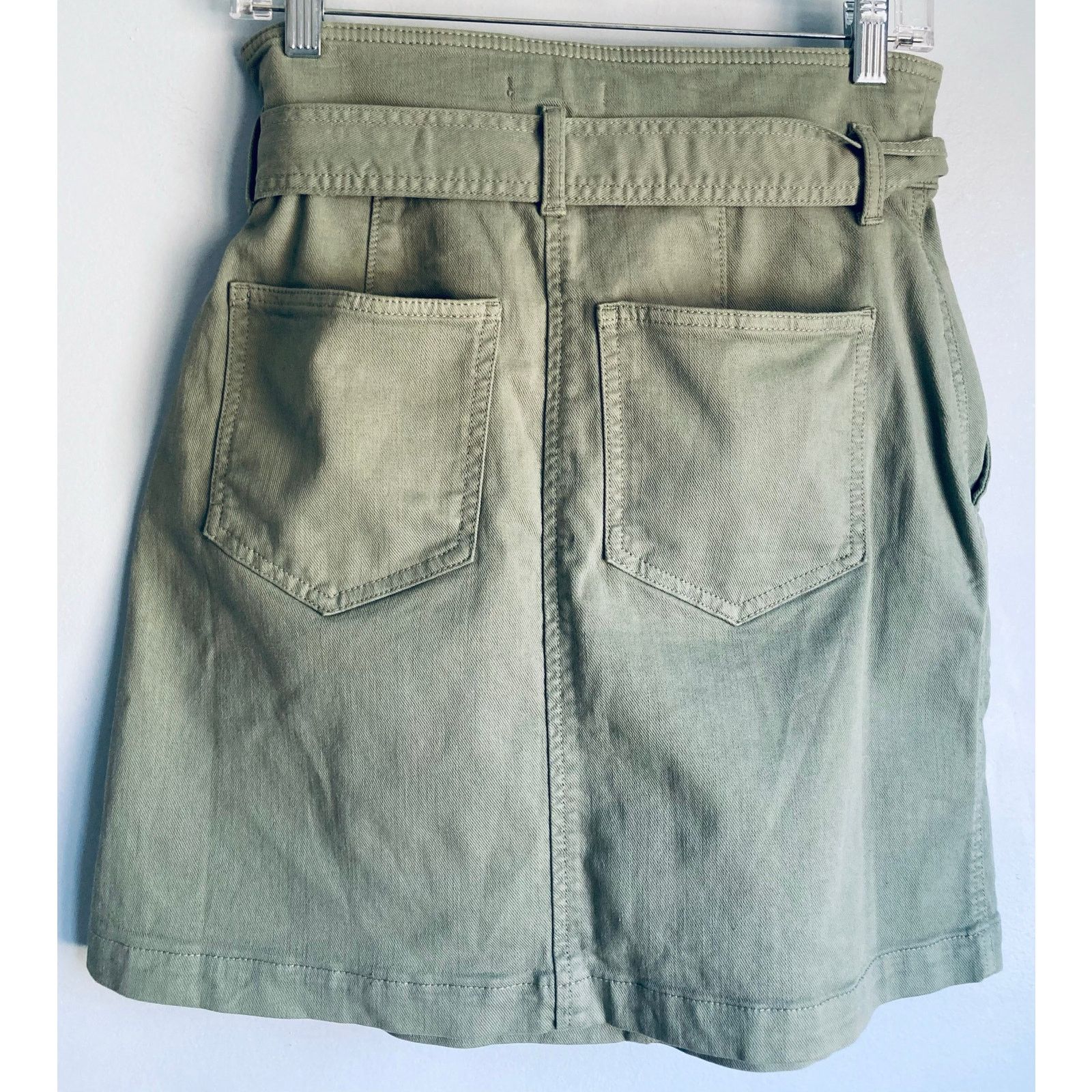 Loft LOFT Paperbag Tie Waist Pocket Skirt Green Size 4 NWT Size 27" / US 4 / IT 40 - 4 Thumbnail