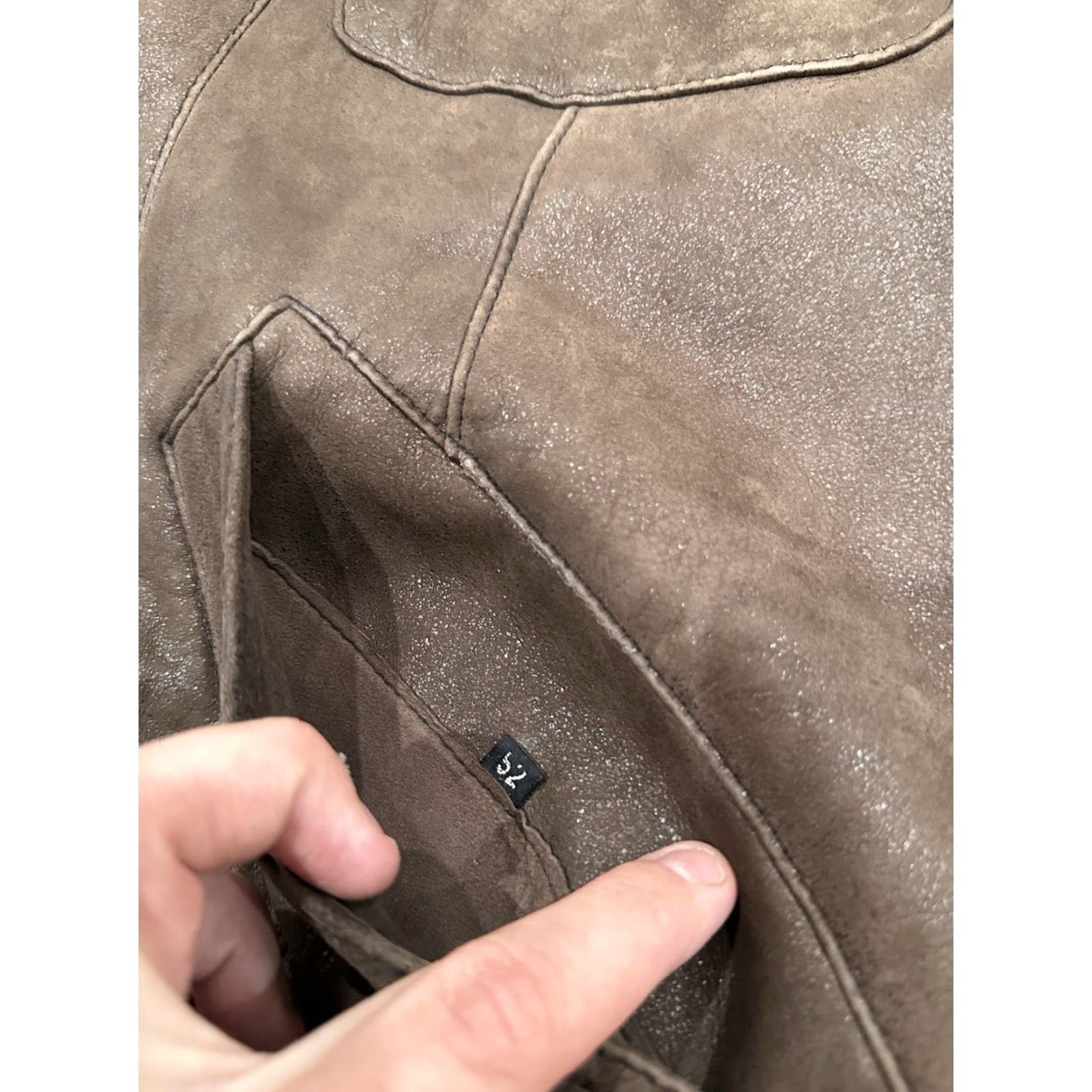 Vintage VINTAGE CHRIST Jacket Mens Brown Lightweight Sheepskin Coat 52 Medium Four pockets Size US L / EU 52-54 / 3 - 7 Thumbnail