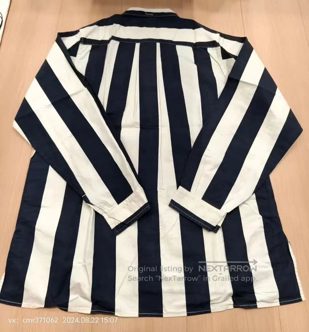 Visvim Vertical Striped Long Sleeve Button-Up Shirt. Size US XXL / EU 58 / 5 - 7 Thumbnail