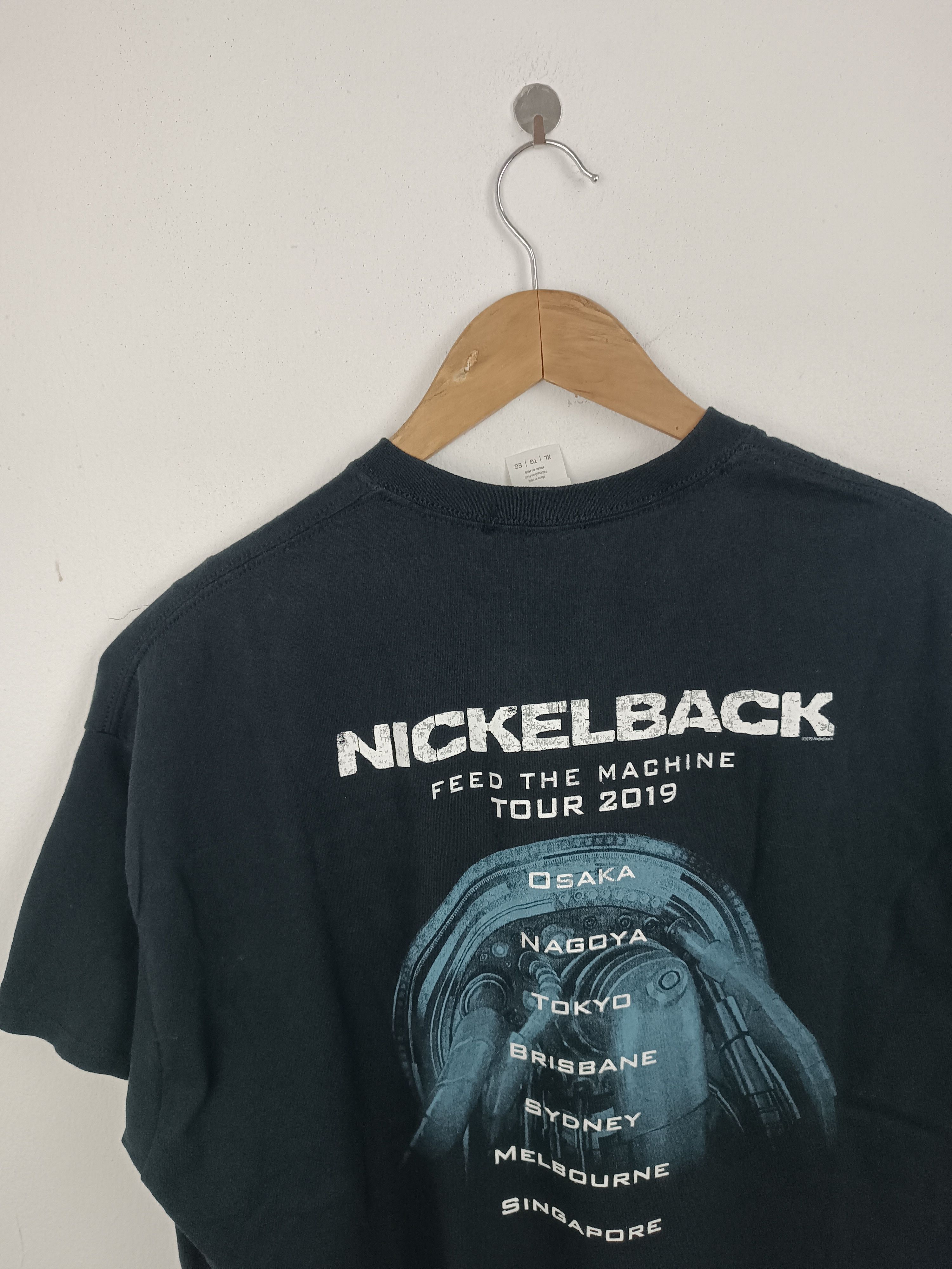 Band Tees VINTAGE 2019 NICKELBACK FEED THE MACHINE TOUR TEE Size US XL / EU 56 / 4 - 11 Thumbnail