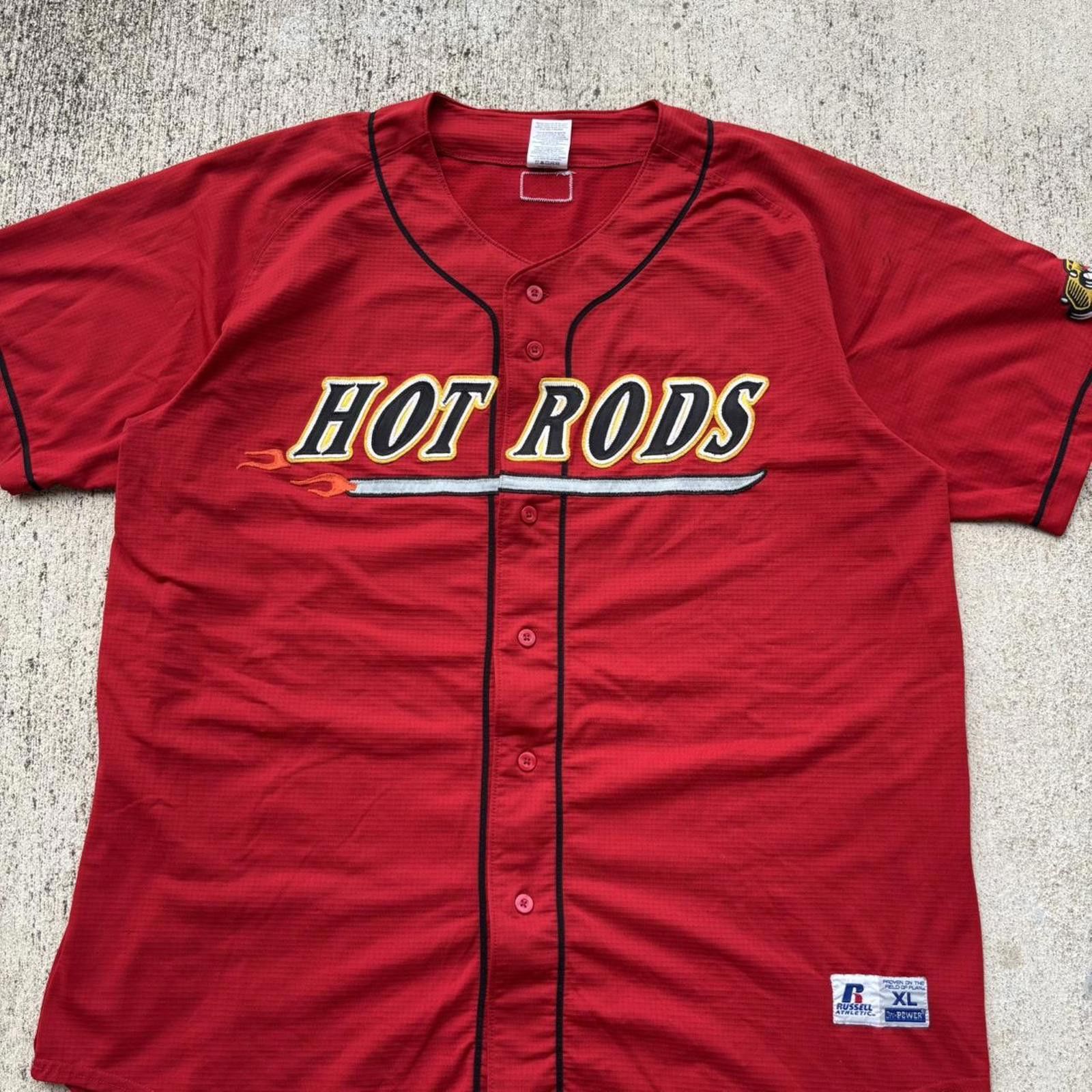 Russell Athletic Vintage Bowling Green Hot Rods Minor League Baseball Jersey Size US XL / EU 56 / 4 - 2 Thumbnail