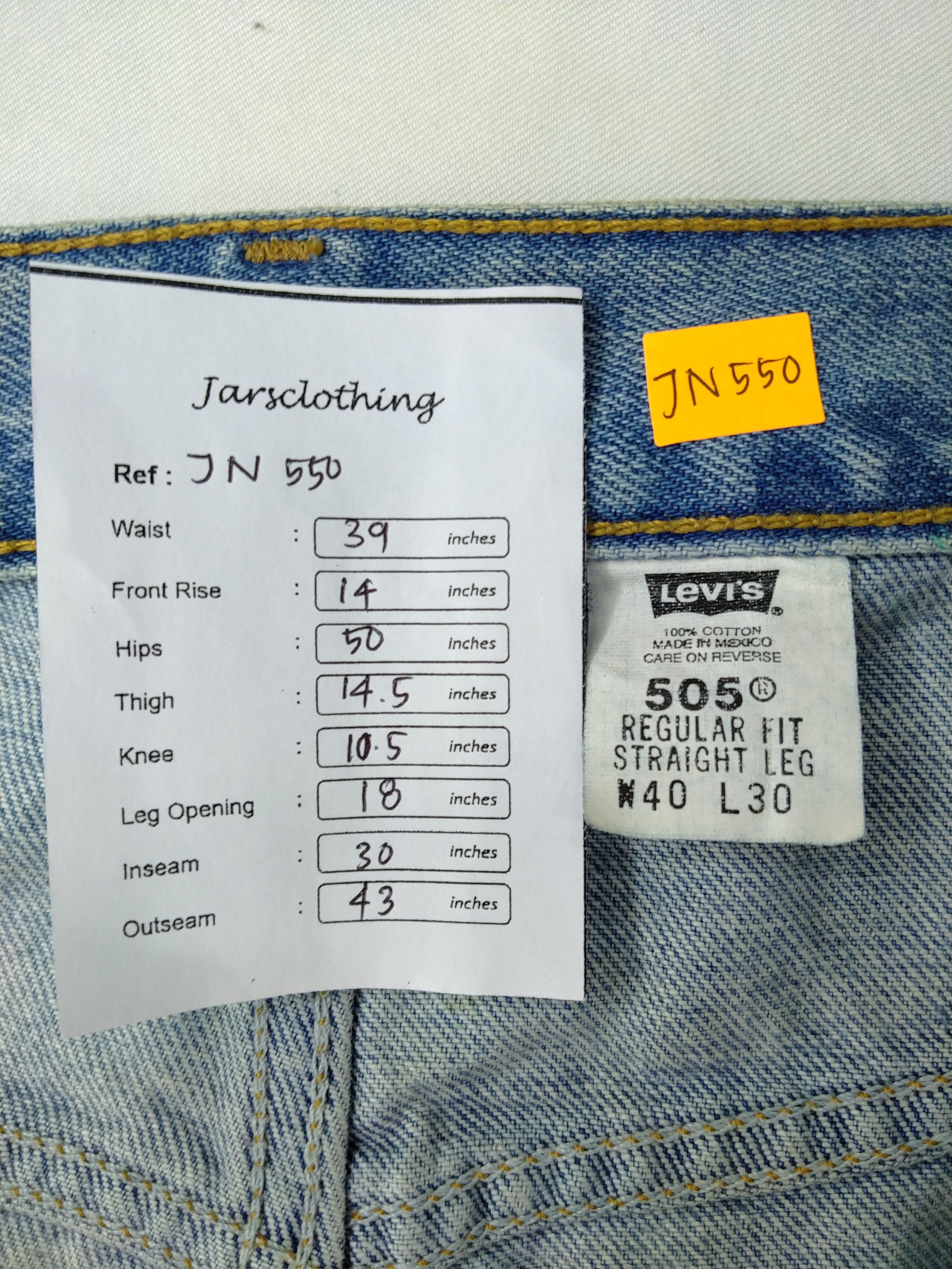 Levi's Vintage Levi's 505 Regular Fit Light Wash Denim 39x30 JN550 Size US 39 - 7 Thumbnail