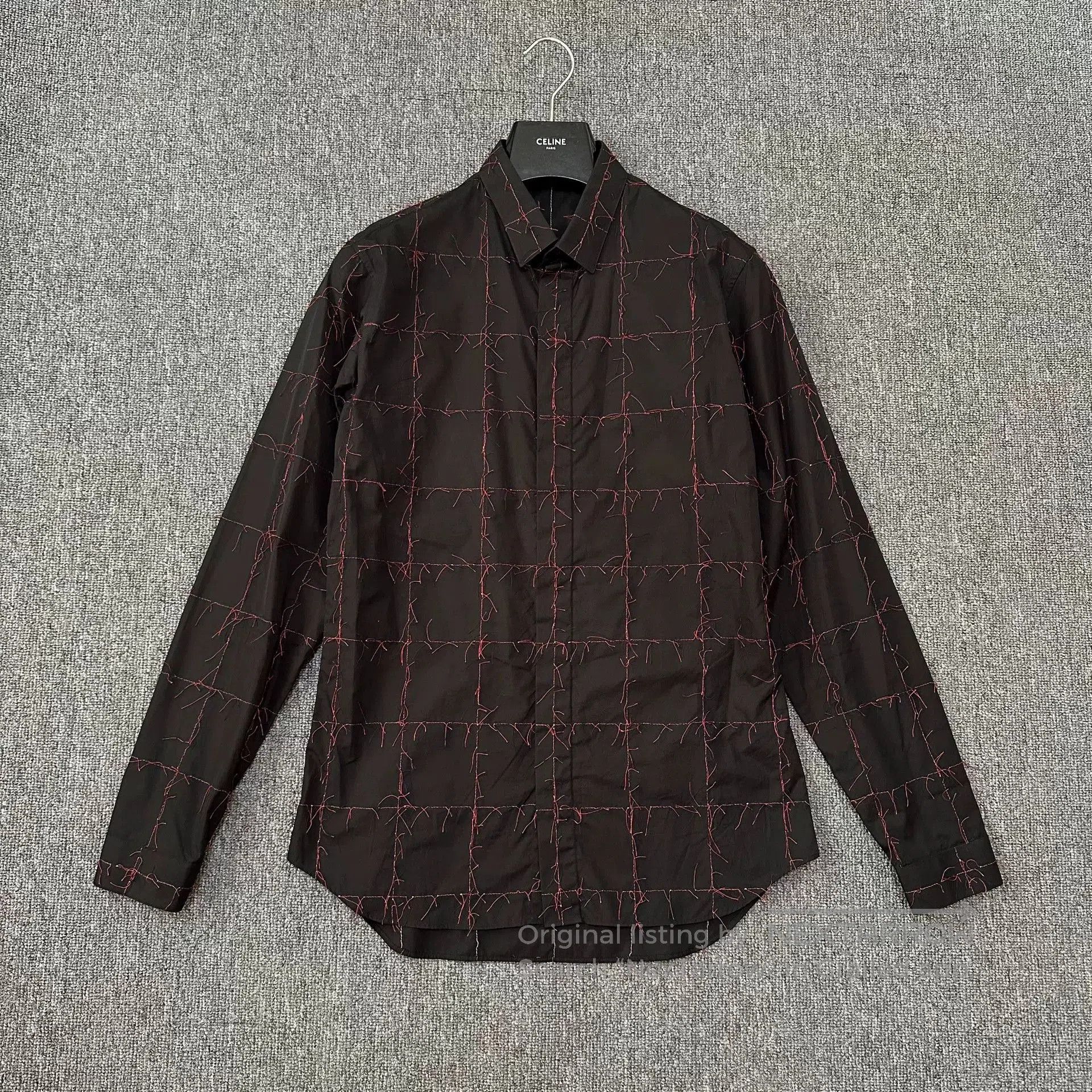Dior Dior Homme Red Stitch Runway Shirt. Size US M / EU 48-50 / 2 - 1 Thumbnail