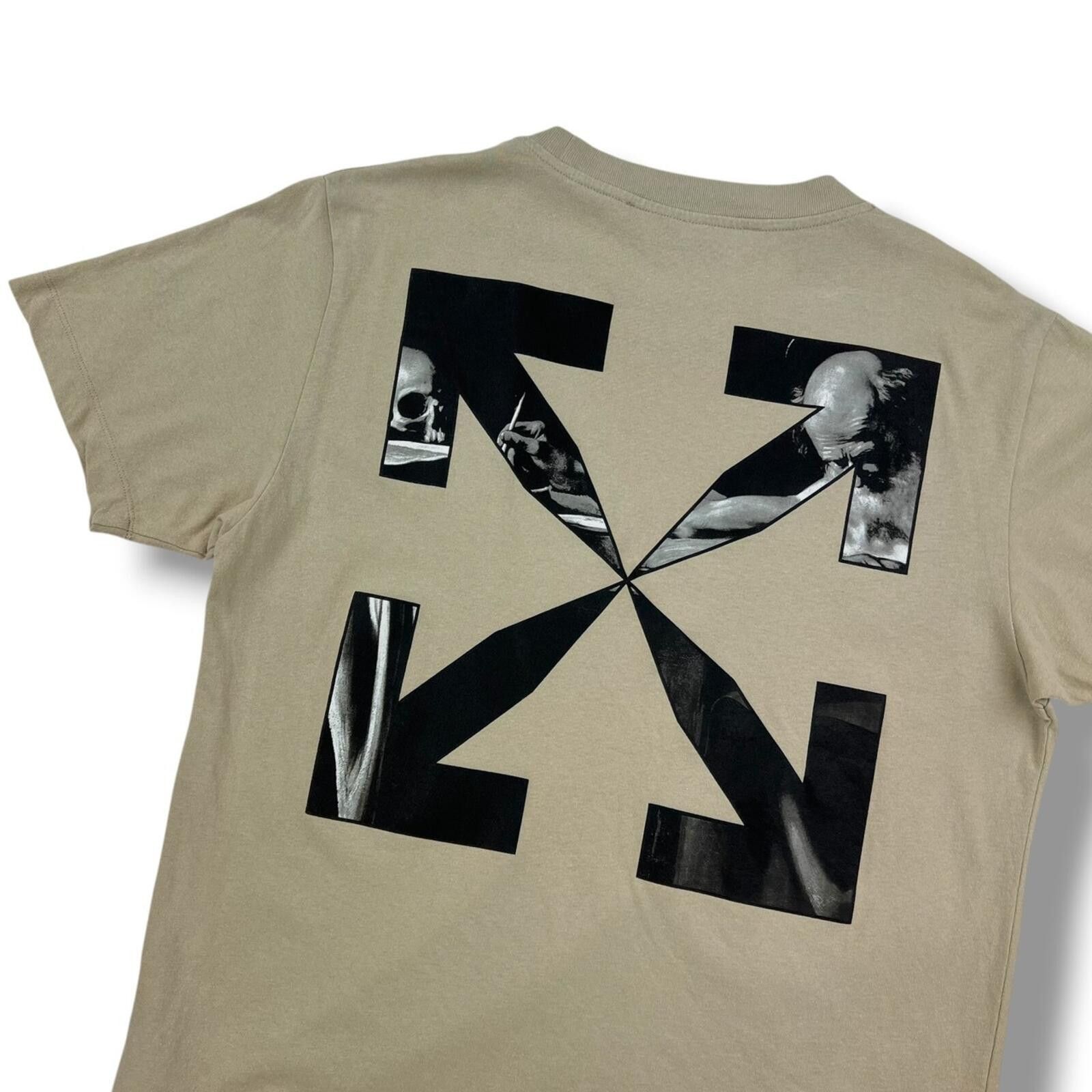 Off-White Off-White Caravaggio Arrows Beige T Shirt Size US M / EU 48-50 / 2 - 1 Thumbnail