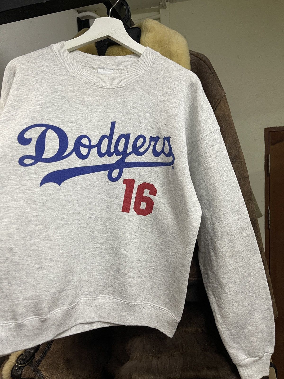 MLB 90s MLB Los Angeles Dodgers Crop Sweatshirt Size L / US 10 / IT 46 - 4 Thumbnail