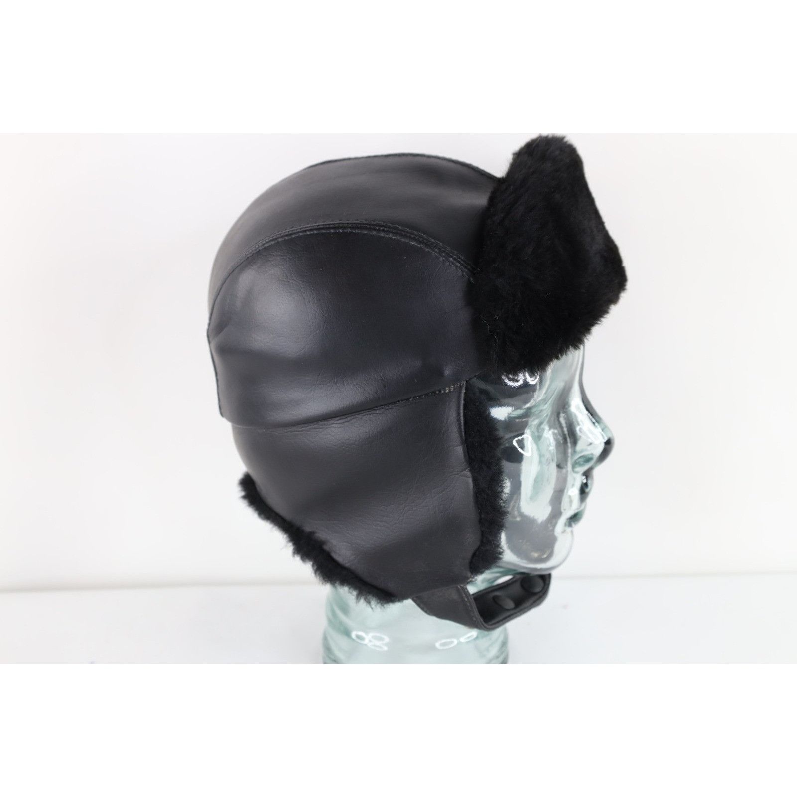 Vintage Vintage 70s Streetwear Quilted Faux Leather Trapper Hat Size ONE SIZE - 3 Thumbnail
