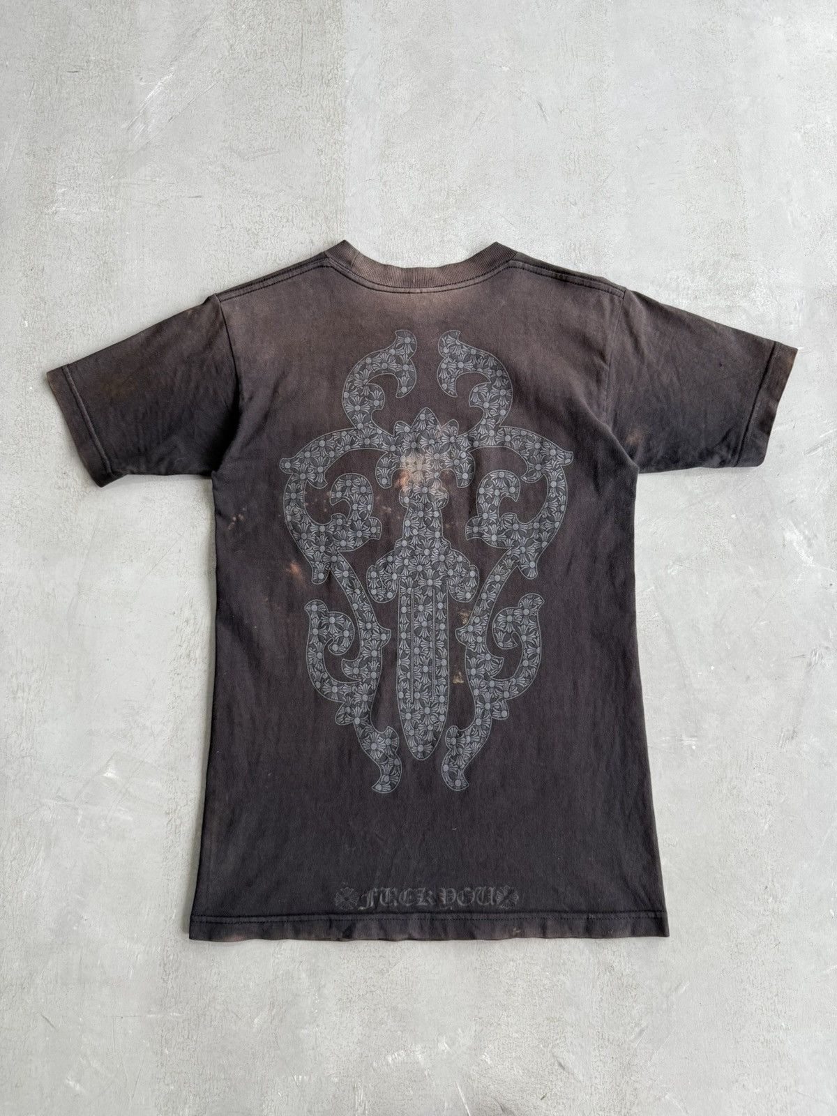 Chrome Hearts Trashed 90s - Tonal Dagger FCK YOU Tee Size US S / EU 44-46 / 1 - 1 Thumbnail