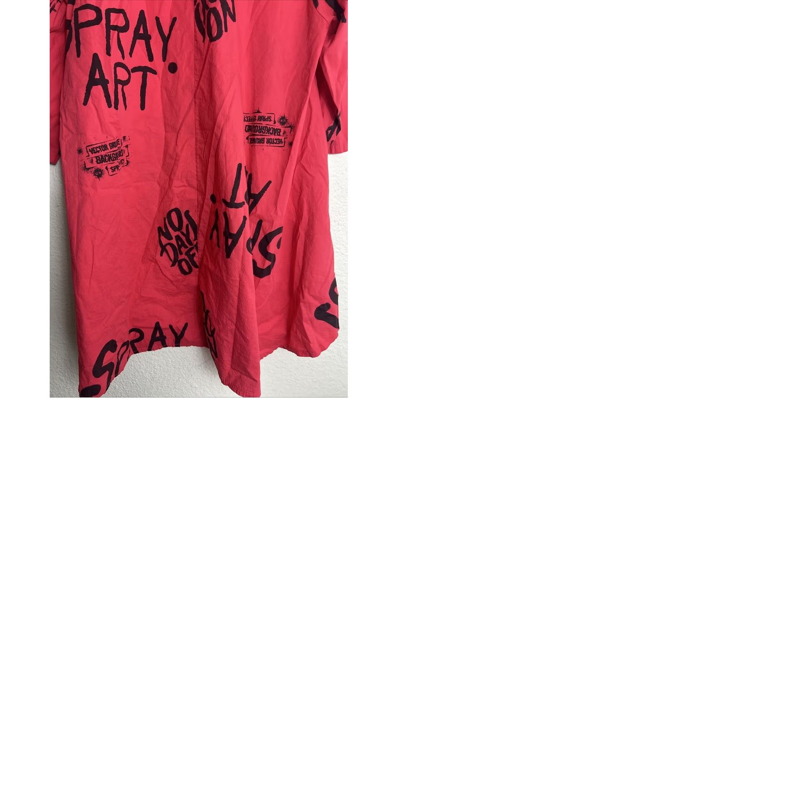 Vintage VINTAGE New Collection Blouse Red 100% Cotton XL Women Grunge Oversized Italy 1/4 Button Size XL / US 12-14 / IT 48-50 - 10 Thumbnail