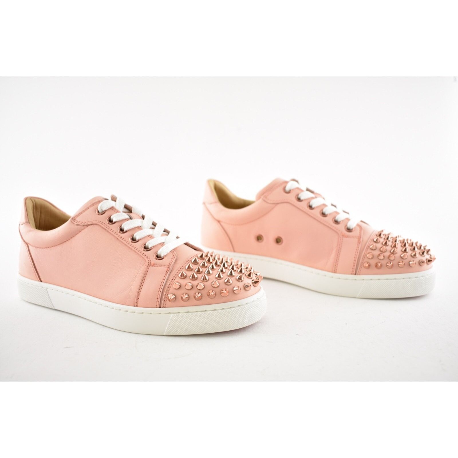 Christian Louboutin Christian Louboutin Vieira Pink Leather Flat Sneakers Size US 4 / IT 34 - 4 Thumbnail