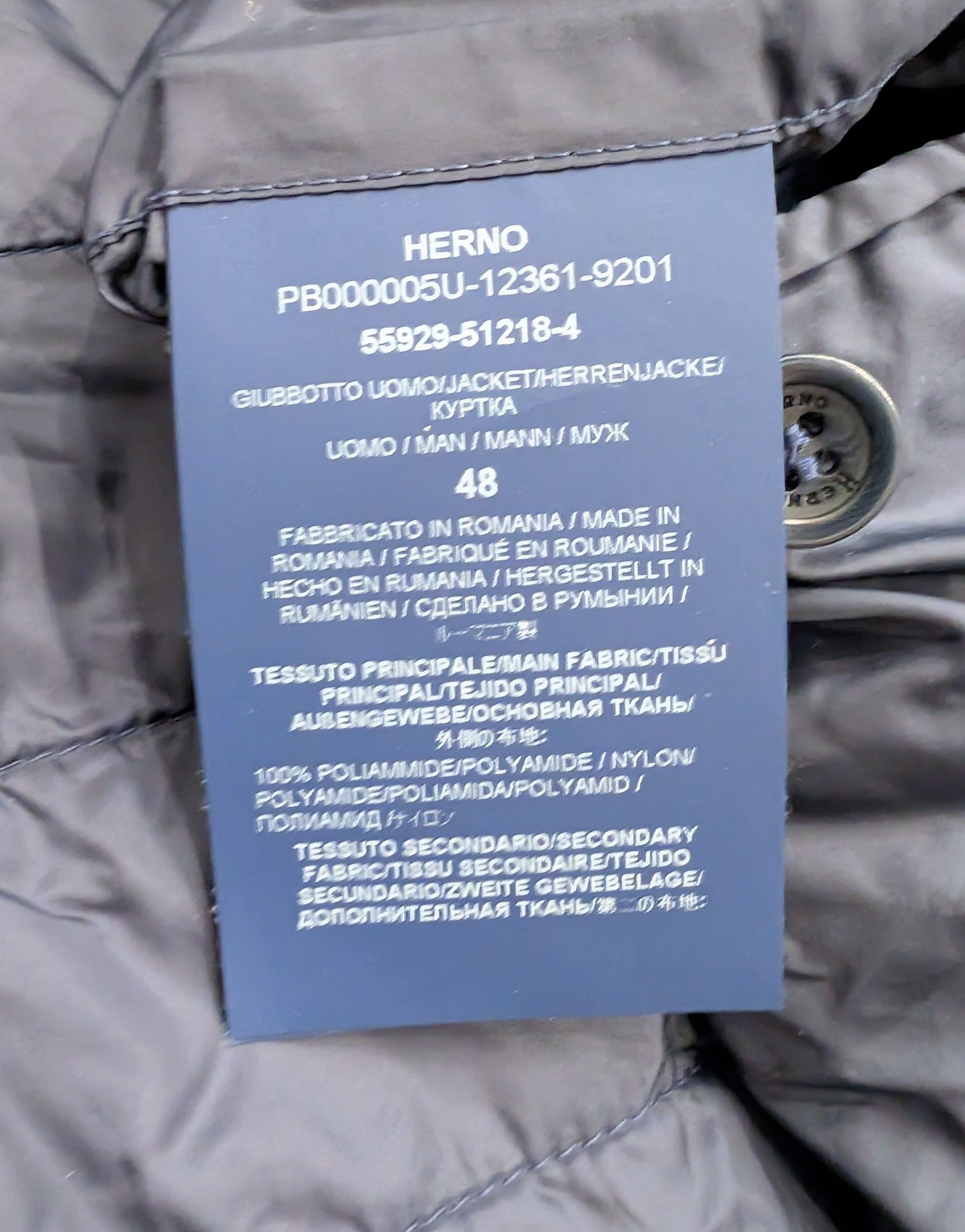 Herno Herno Globe Eco Full Zip Puffer Jacket Made in Romania Size US M / EU 48-50 / 2 - 5 Thumbnail