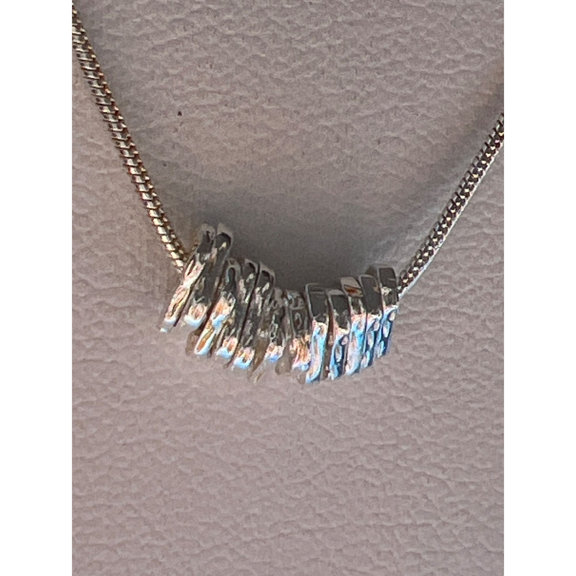 Other Vintage Sterling Silver Snake Chain Necklace Disc Dangles Ad Size ONE SIZE - 2 Thumbnail