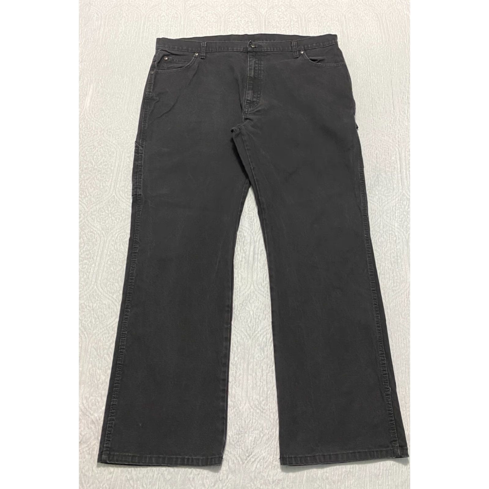 Dickies Genuine Dickies Jeans Dickies Men's 40×32 Black Canvas Cotton Spandex Classic Straight Carpenter Work Jeans 40in Inseam Relaxed Regular Size US 40 / EU 56 - 2 Thumbnail