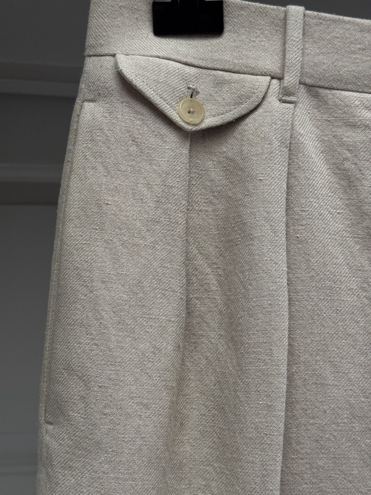 The Row The Row Mens Marcello Beige Linen Shorts size US 32 Size US 32 / EU 48 - 5 Thumbnail
