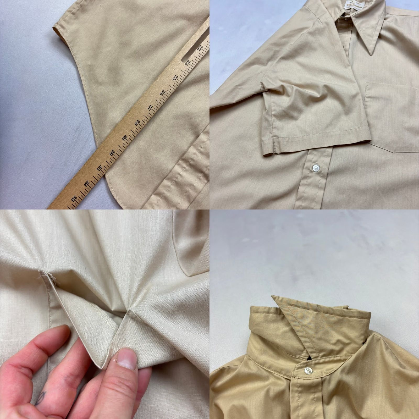Arrow VINTAGE Arrow Shirt Men's Large Short Sleeve 70s Yellow Size US L / EU 52-54 / 3 - 8 Thumbnail