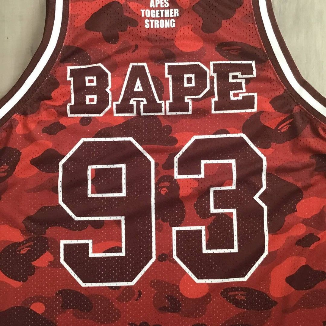 Bape BAPE Red camo basketball tank top a bathing ape Size US L / EU 52-54 / 3 - 3 Thumbnail
