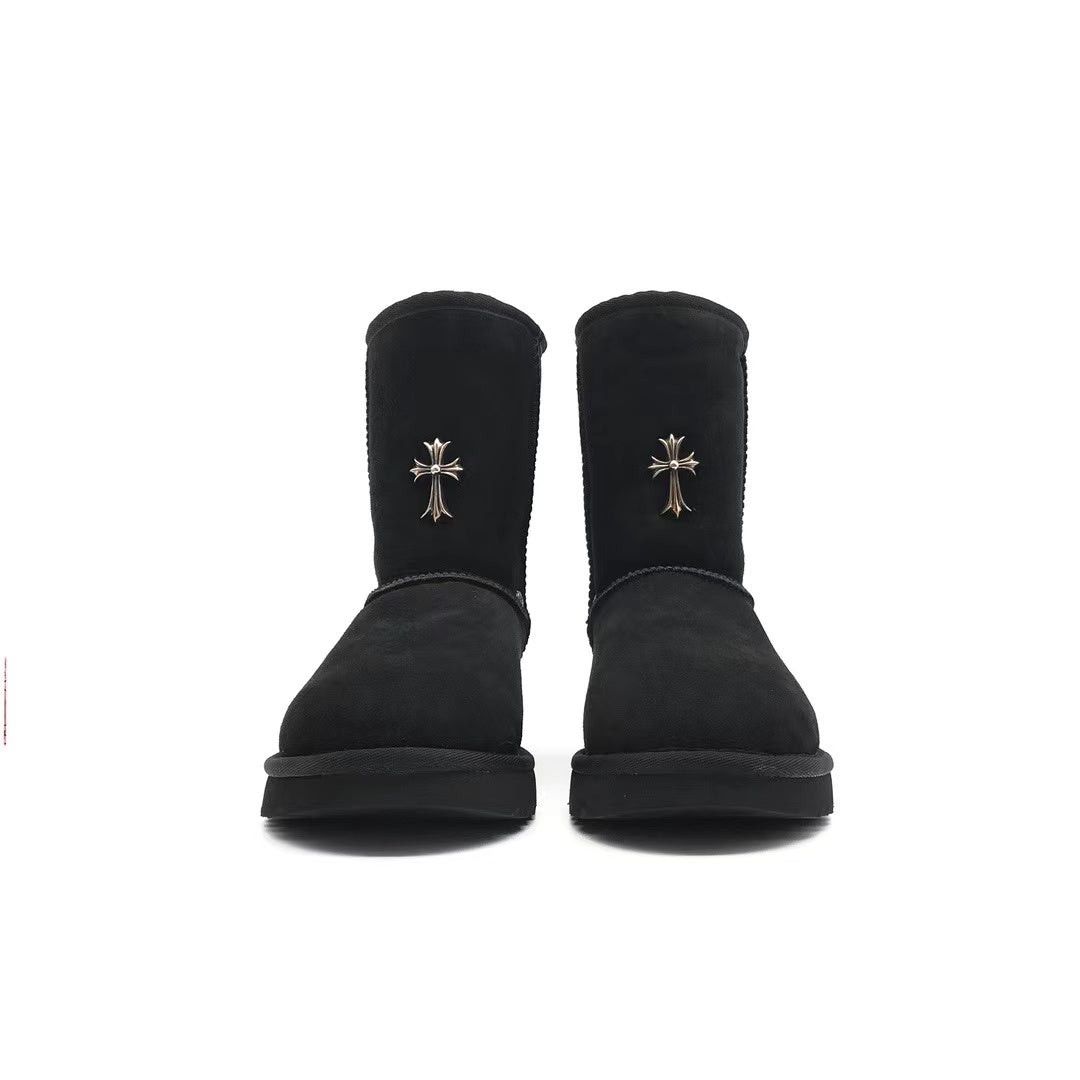 Chrome Hearts Chrome Hearts x UGG's Cross Leather Snow Boots Size US 8 / IT 38 - 1 Thumbnail