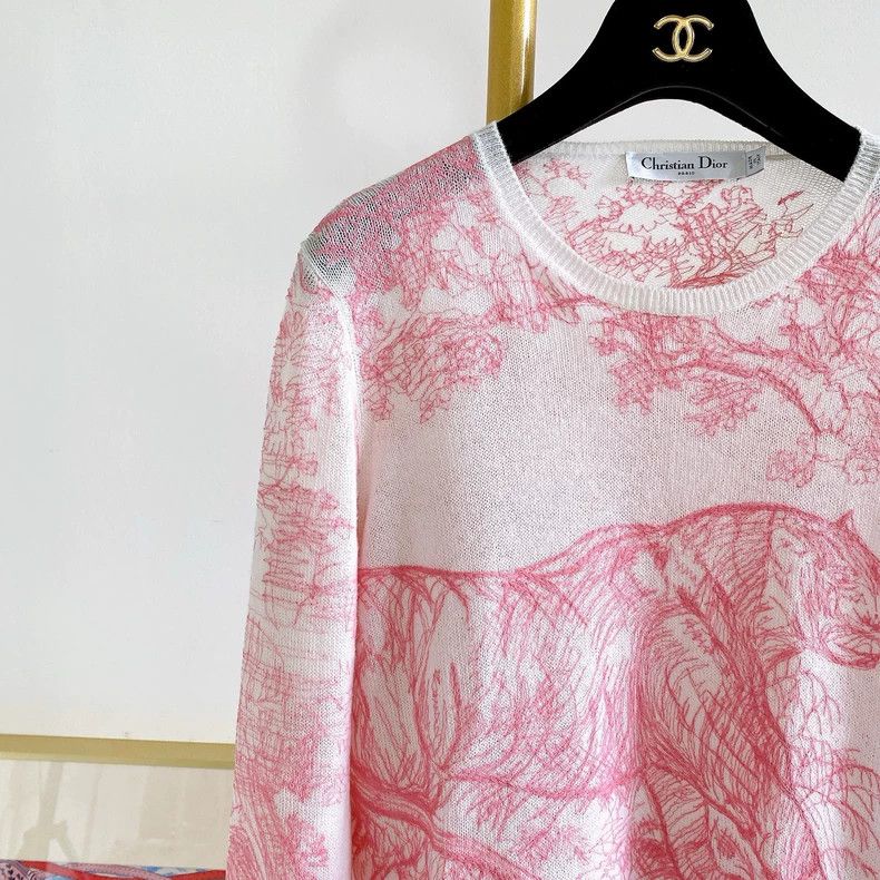 Dior Dior Pink tiger pattern long sleeves Size XS / US 0-2 / IT 36-38 - 3 Thumbnail