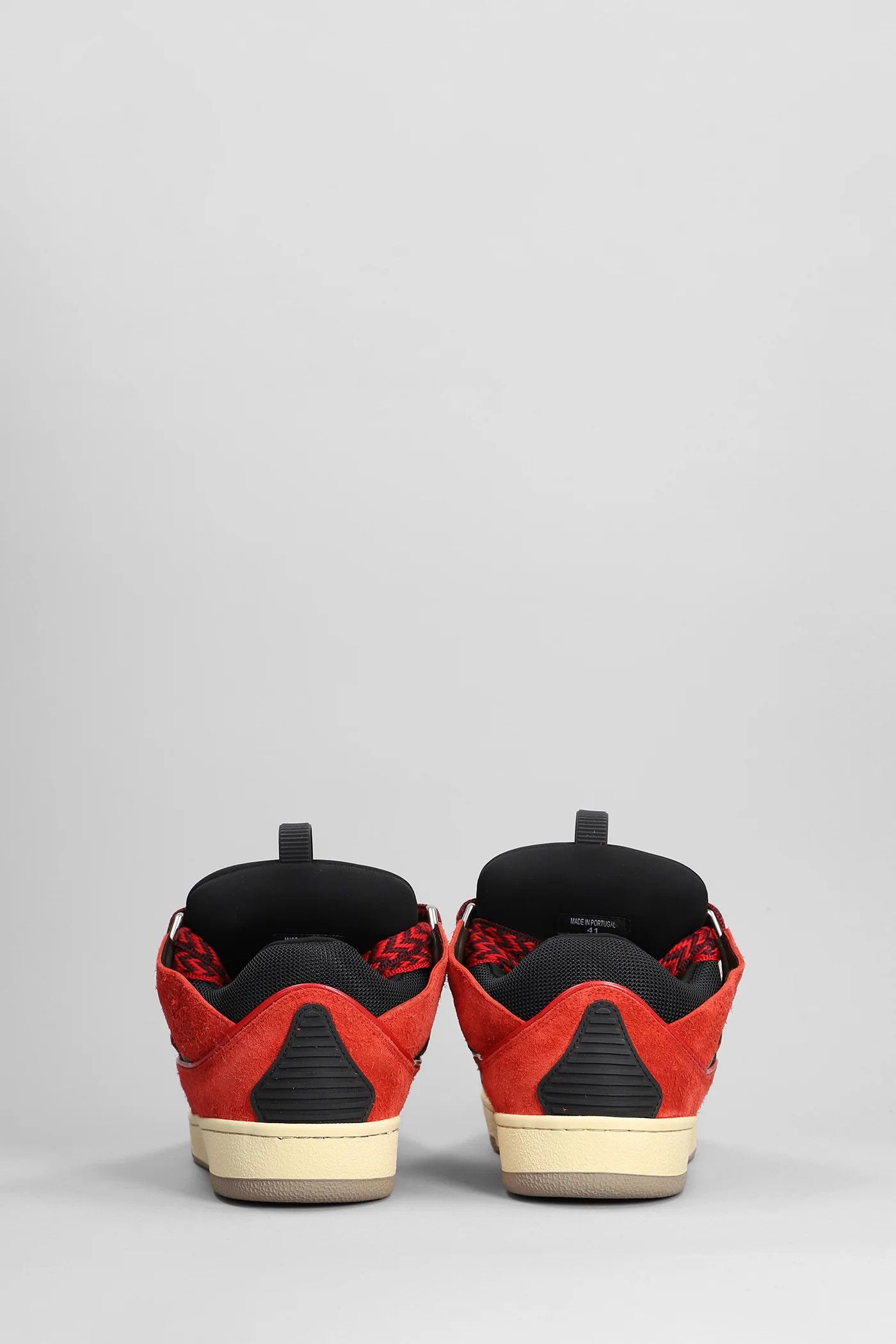Lanvin o1w1db10125 Curb Lace Up Sneakers in Red/Black Size US 8 / EU 41 - 4 Thumbnail