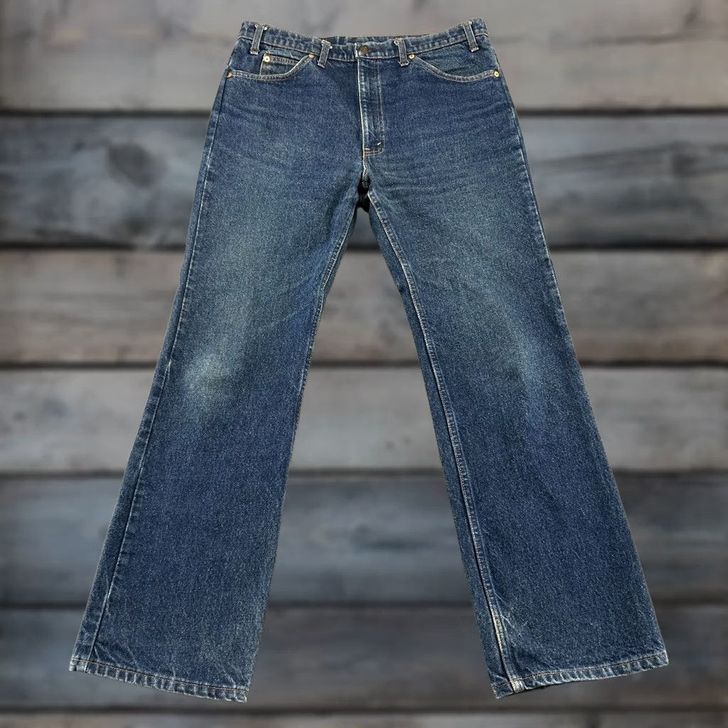 Levi's VINTAGE Levi's 517 Jeans Mens 38x32 Blue Bootcut Dark Wash Regular 90s USA Levi's 500 Series Mens Jeans Size US 38 / EU 54 - 1 Thumbnail