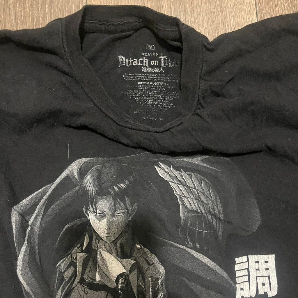 Other Black Attack on Titan Levi cotton tee size M Size US M / EU 48-50 / 2 - 2 Thumbnail