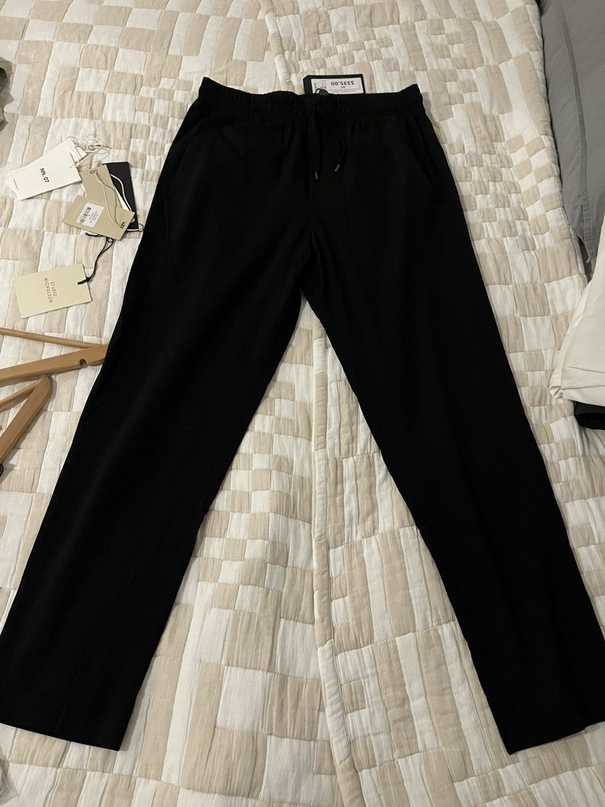 Harris Wharf London Harris Wharf London Trousers Coolmax Seersucker Black Size US 40 / EU 56 - 3 Thumbnail