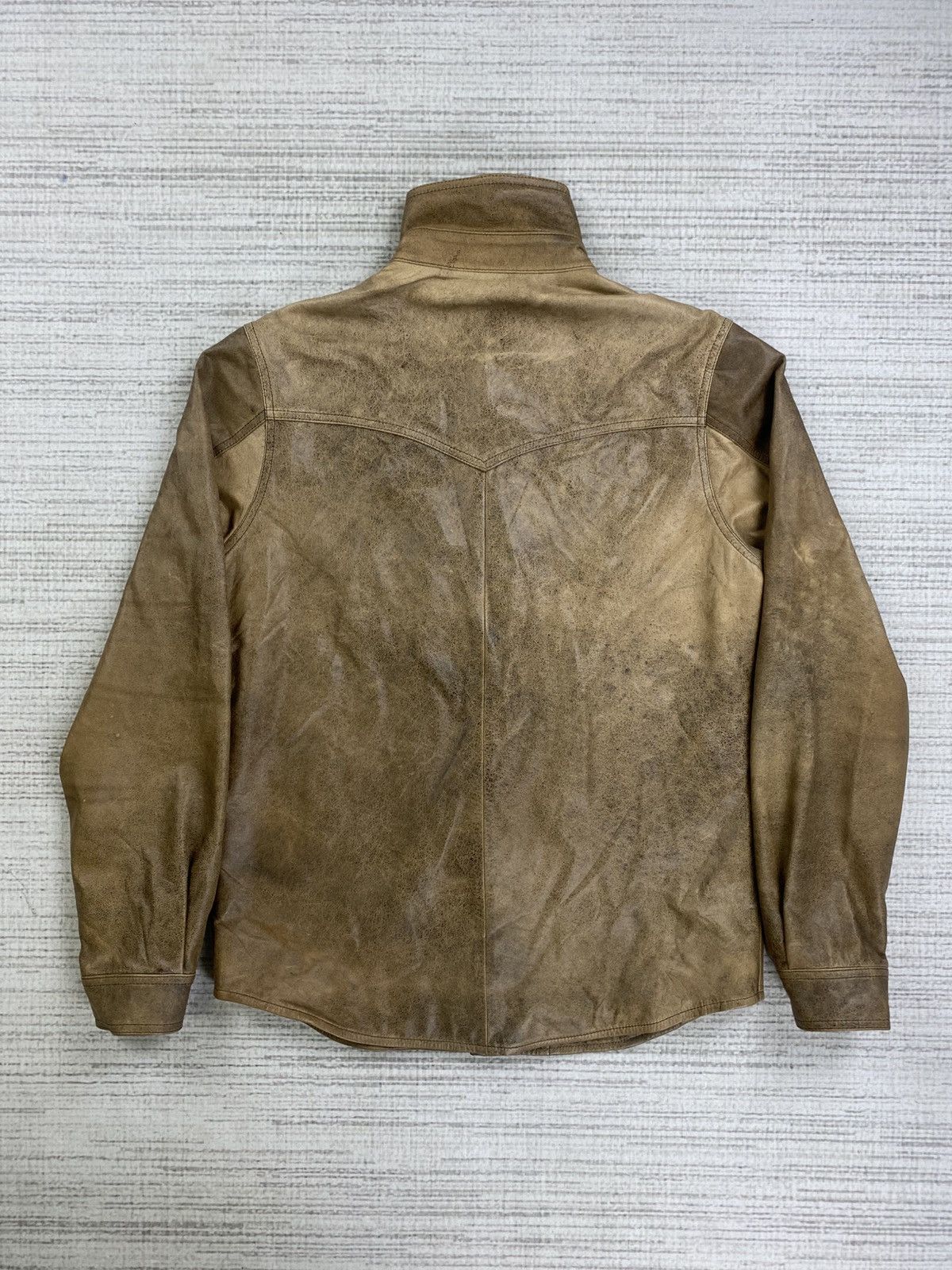 Designer × Vintage Vintage Figaro Full Leather Brown Buttoned Jacket Size US M / EU 48-50 / 2 - 2 Thumbnail