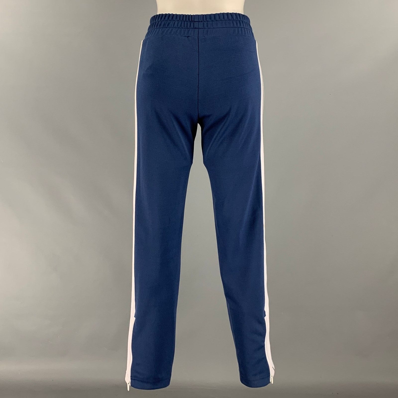 Palm Angels PALM ANGELS Blue White Polyester Stripe Joggers Casual Pants Size 27" / US 4 / IT 40 - 3 Thumbnail