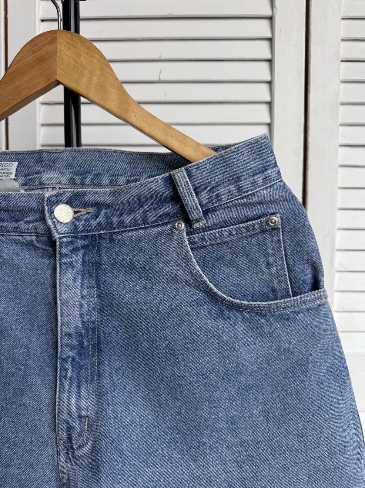 Vintage Vintage Garry USA Denim Jeans Shorts Washed Indigo Size US 31 - 5 Thumbnail