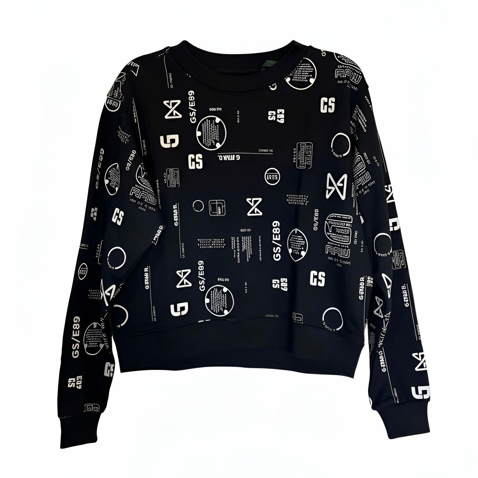G-Star G-Star RAW D20500 Cropped Graphic Sweatshirt Black Women’s M Size M / US 6-8 / IT 42-44 - 2 Thumbnail