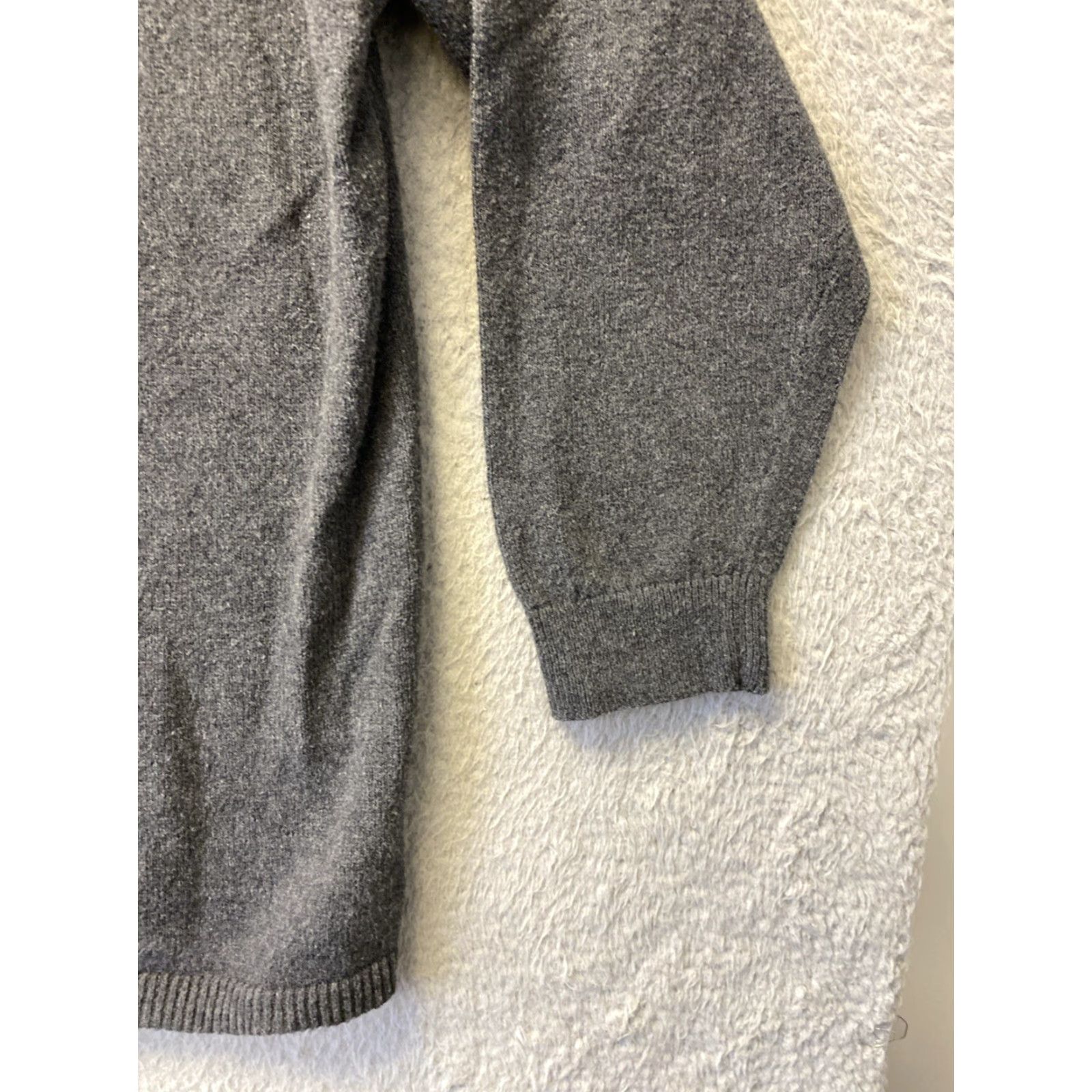 Lands' End Lands' End Cardigan Sweater Women 3XL Gray Mock Neck Long Sleeve Knit Full Zip Wool Cotton Nylon Fair Isle Seasonal Fall Winter Spring Womens Size XXL / US 16-18 / IT 52-54 - 5 Thumbnail