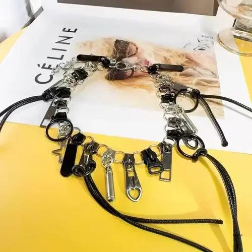 Other Hip Hop Choker Retro Multi Zipper Necklace Size ONE SIZE - 4 Thumbnail