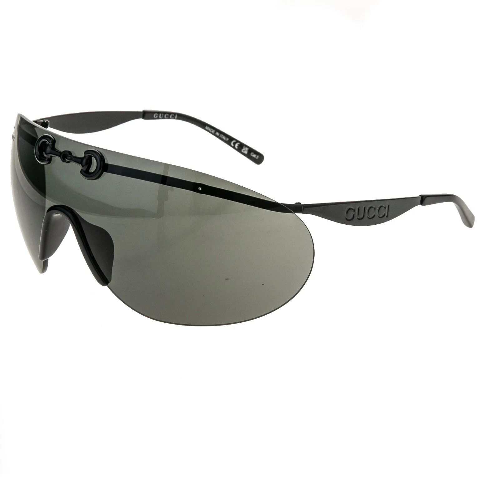 Gucci GUCCI HORSEBIT 1656 Black Metal Mask Gg1656S Sunglasses 001 Size ONE SIZE - 8 Thumbnail