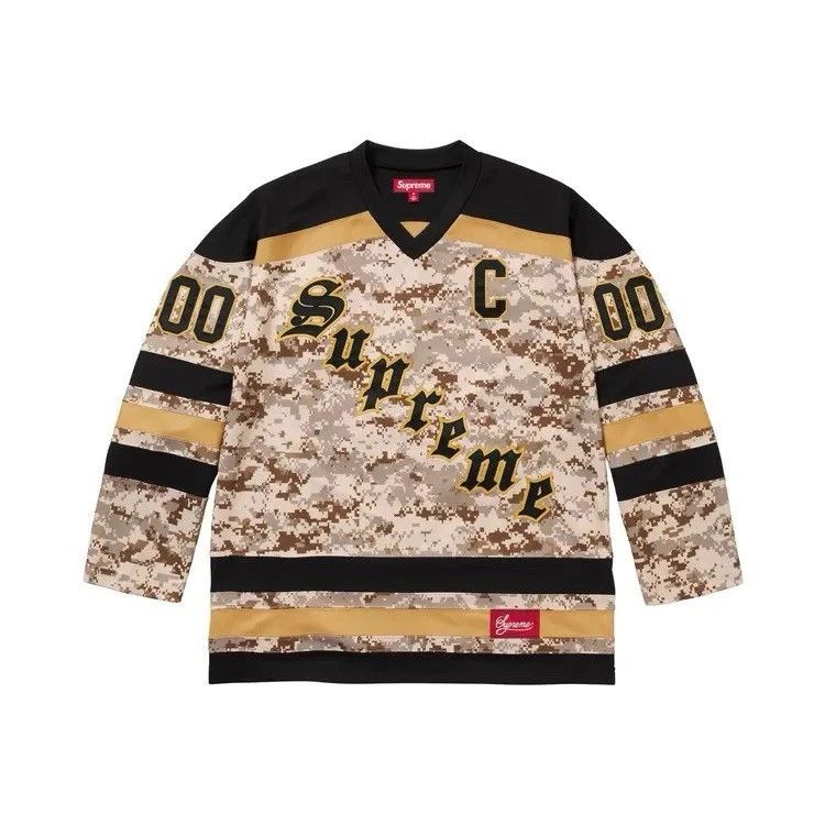 Supreme Supreme Hockey Jersey Blue Desert Camo FW14 | Grailed
