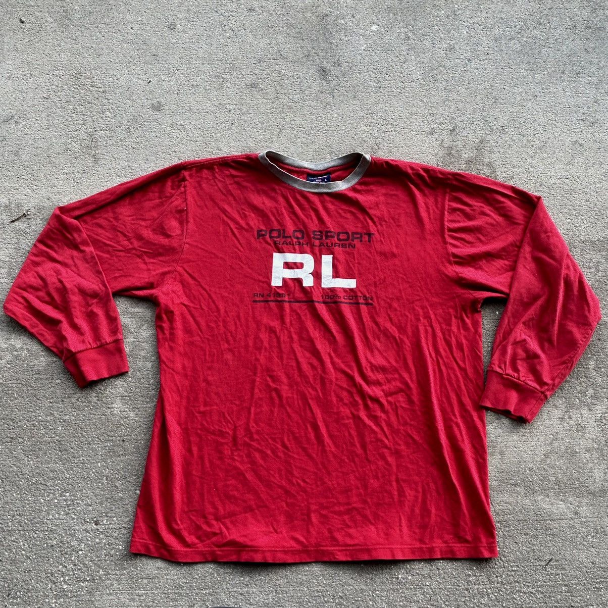 Lo Life × Polo Ralph Lauren × Vintage 90s polo sport, long sleeve graphic spell out T-shirt Size US L / EU 52-54 / 3 - 1 Thumbnail