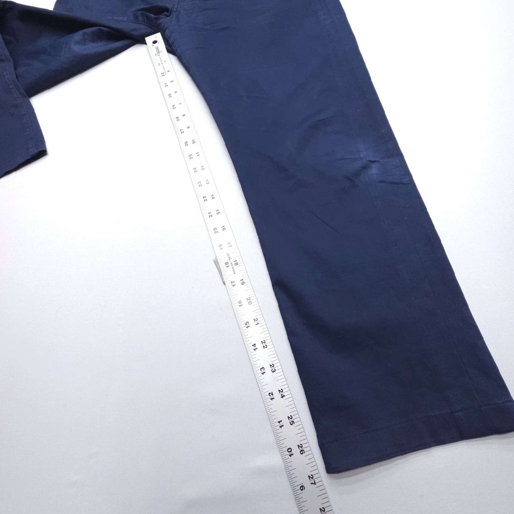 Vintage Marco Pescarolo Pants Mens 32 Blue Slim Straight Cotton Silk 5-Pocket Chino 27 Inseam Autumn Summer Winter 50 NN Size US 32 / EU 48 - 4 Thumbnail