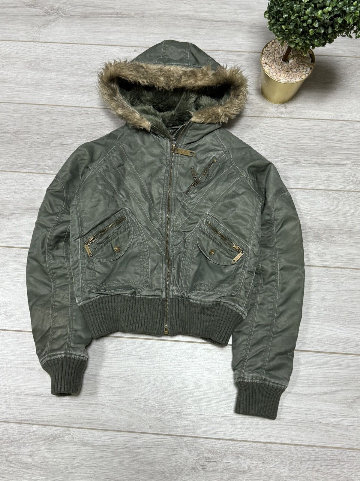 Vintage Alaska bomber jacket zip fur vintage avant garde Size S / US 4 / IT 40 - 2 Thumbnail