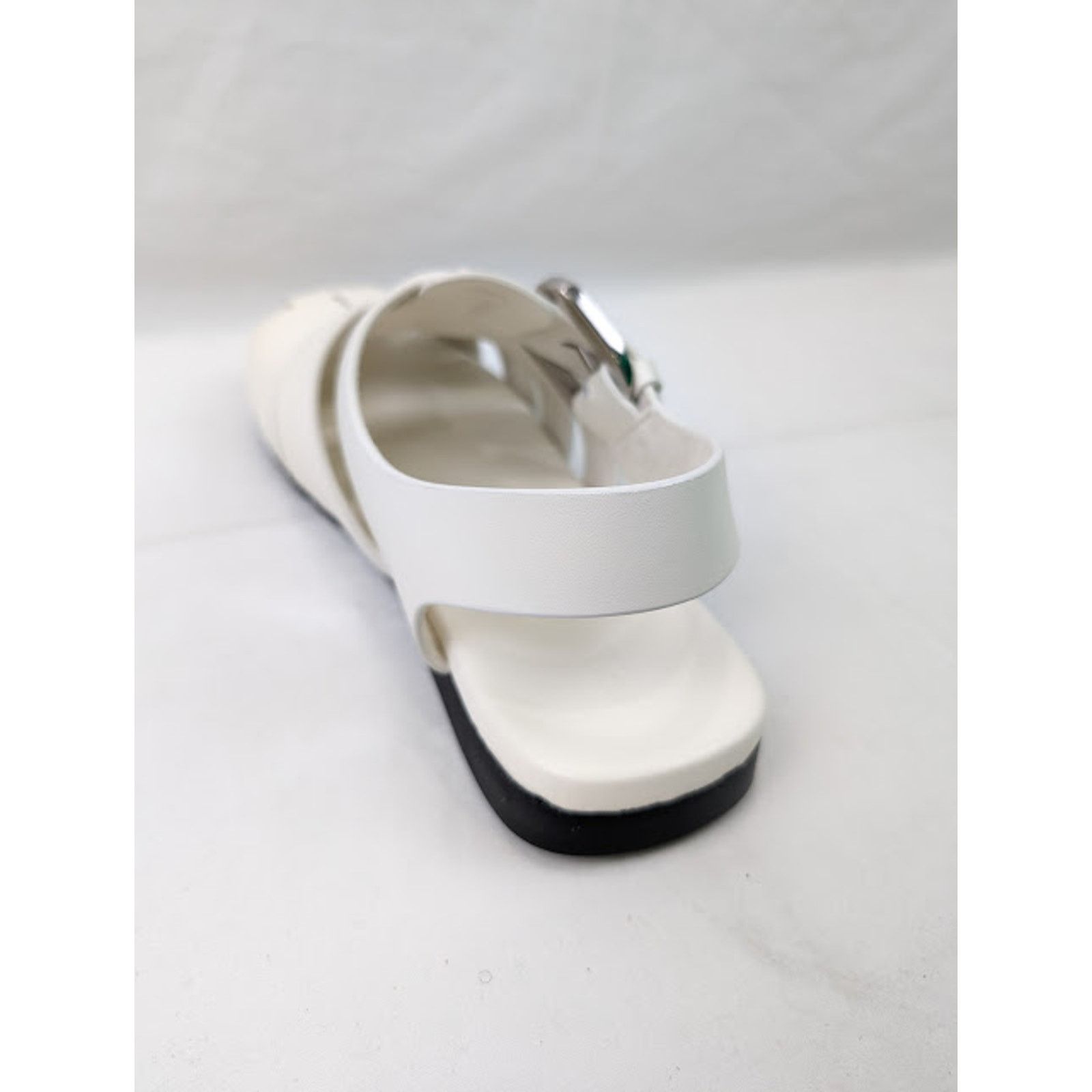 Bottega Veneta o1rshd1 Q: 2 / Calfskin Rubber Sole City Sandal in White Size US 11 / EU 44 - 12 Thumbnail