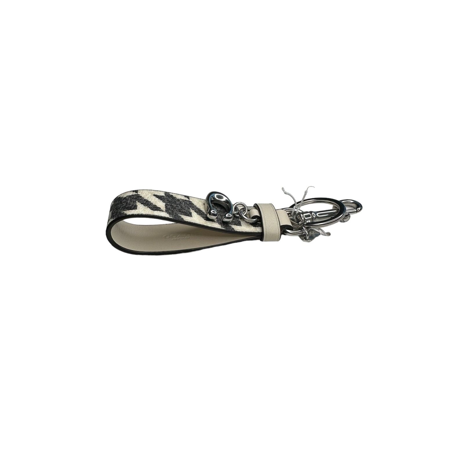 Coach Coach Houndstooth print Silver/Cream/Black Loop bag charm Size ONE SIZE - 9 Thumbnail