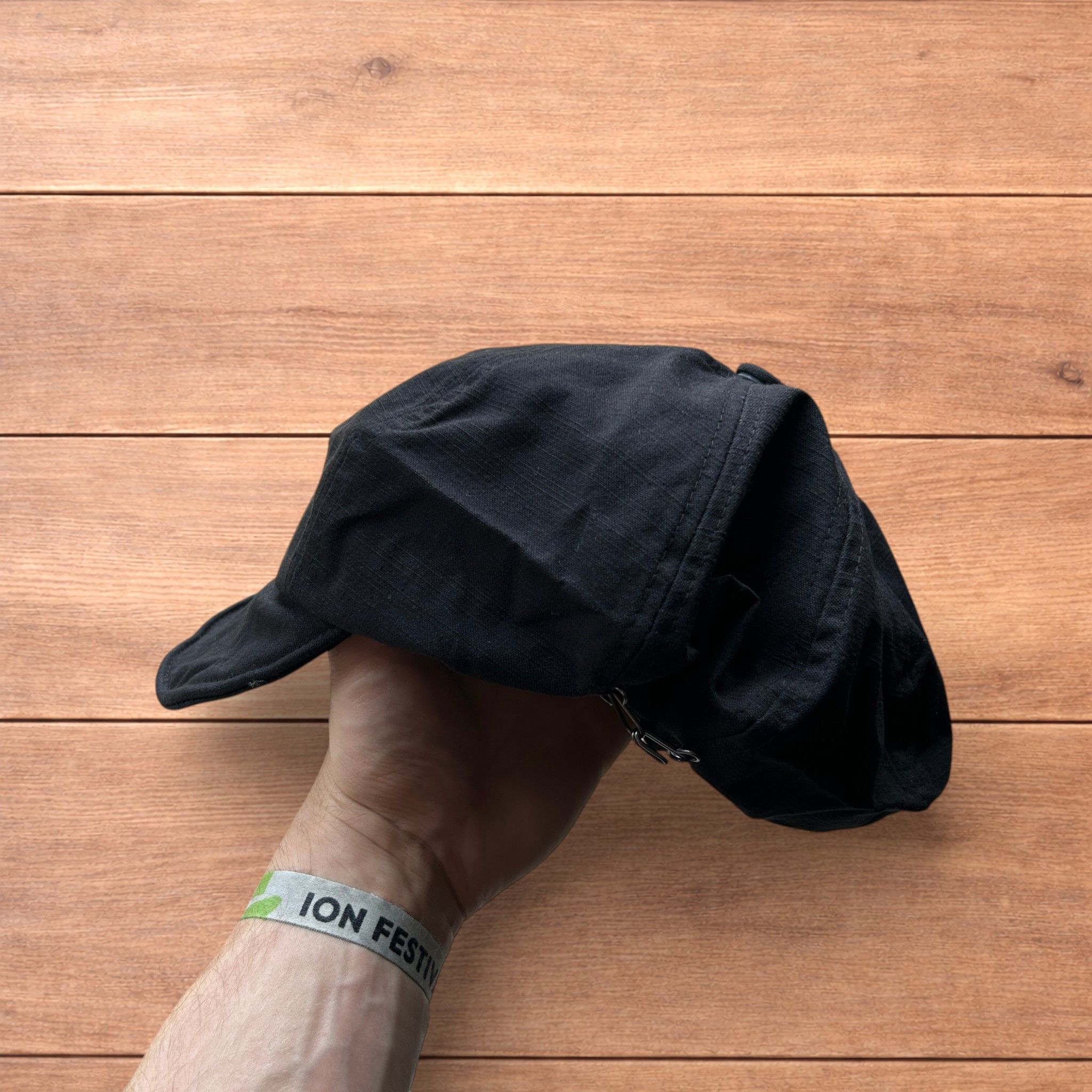 Japanese Brand Vintage style newsboy painter flat cap beret in black. Size ONE SIZE - 5 Thumbnail