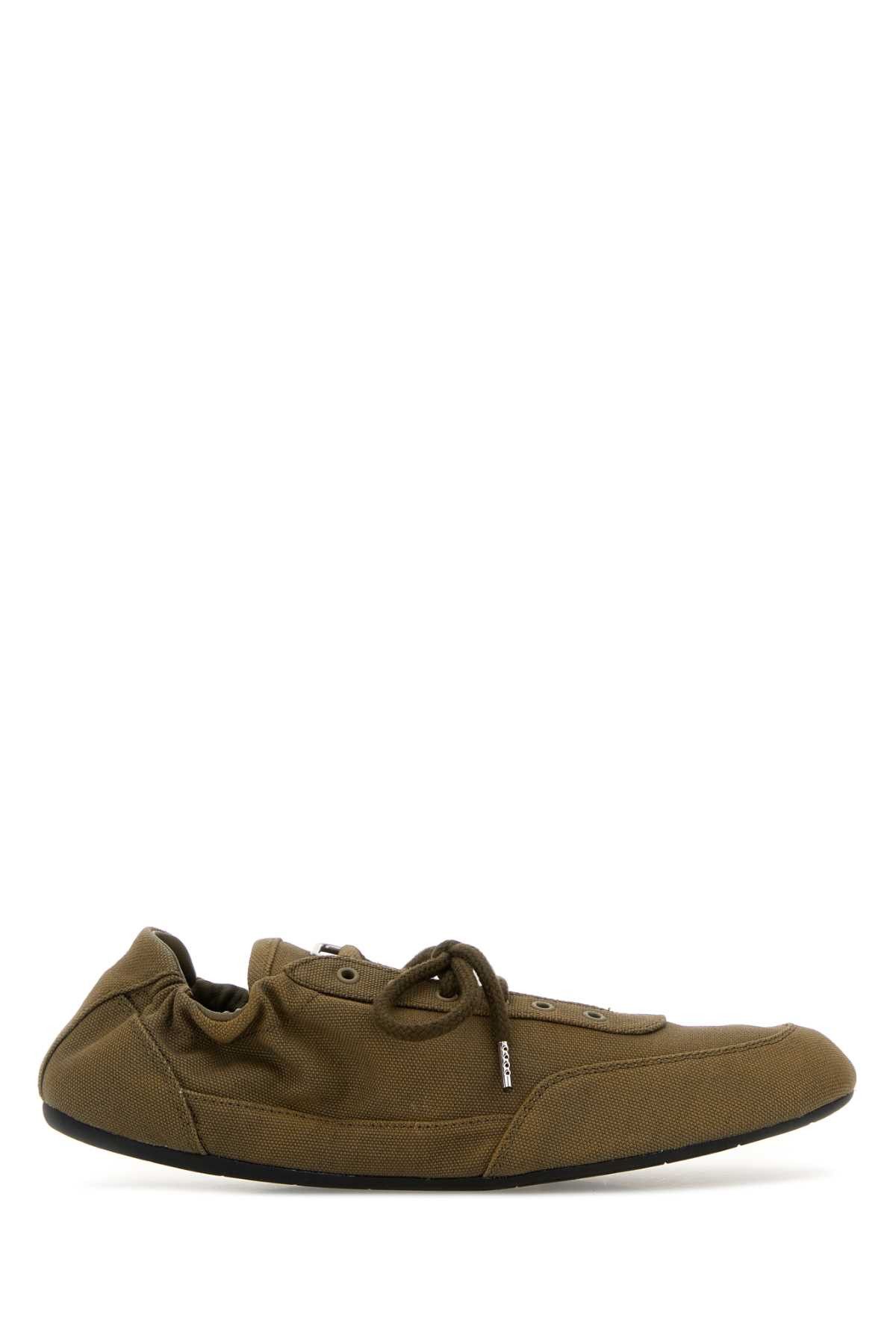 Prada Army Green Canvas Collapse Sneakers Size US 11 / IT 41 - 1 Thumbnail