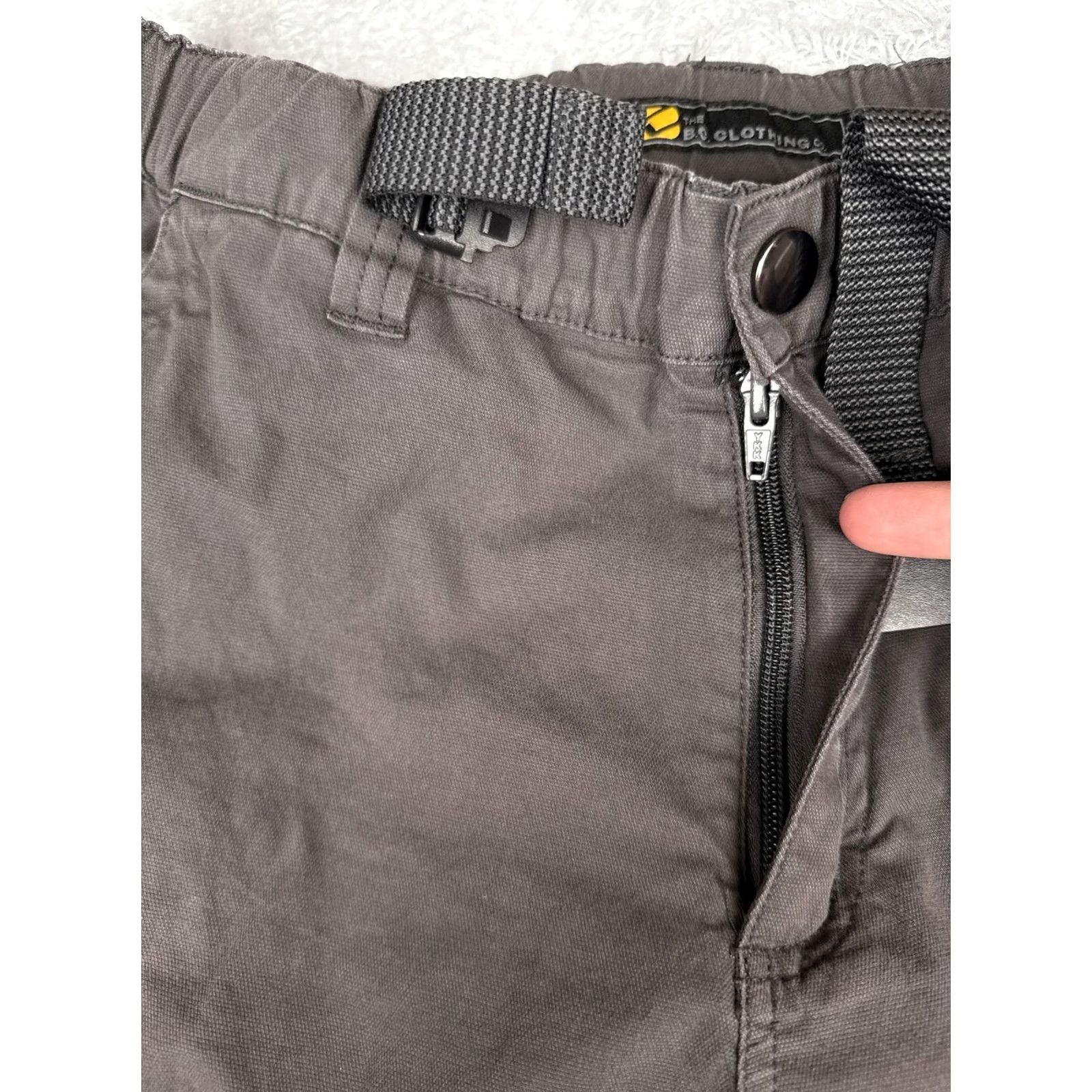 Vintage BC Clothing Co Mens Cargo Pants Brown Convertible Zip-Off Legs Belted Pockets Stretch Canvas 34x29 Waist 34 Inseam M Regular Size US 31 - 5 Thumbnail